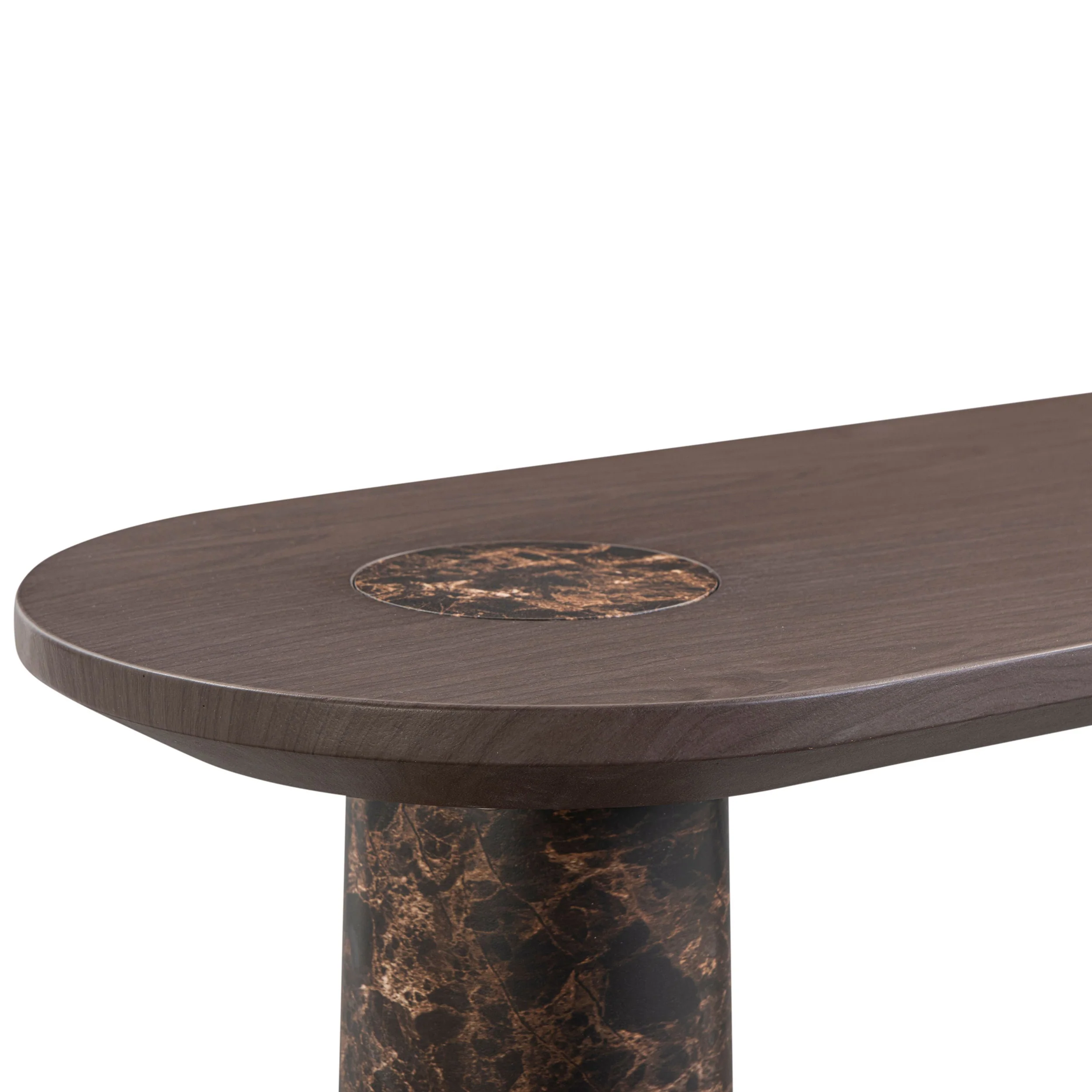 Braya Console Table, Faux Emperador - Image 4