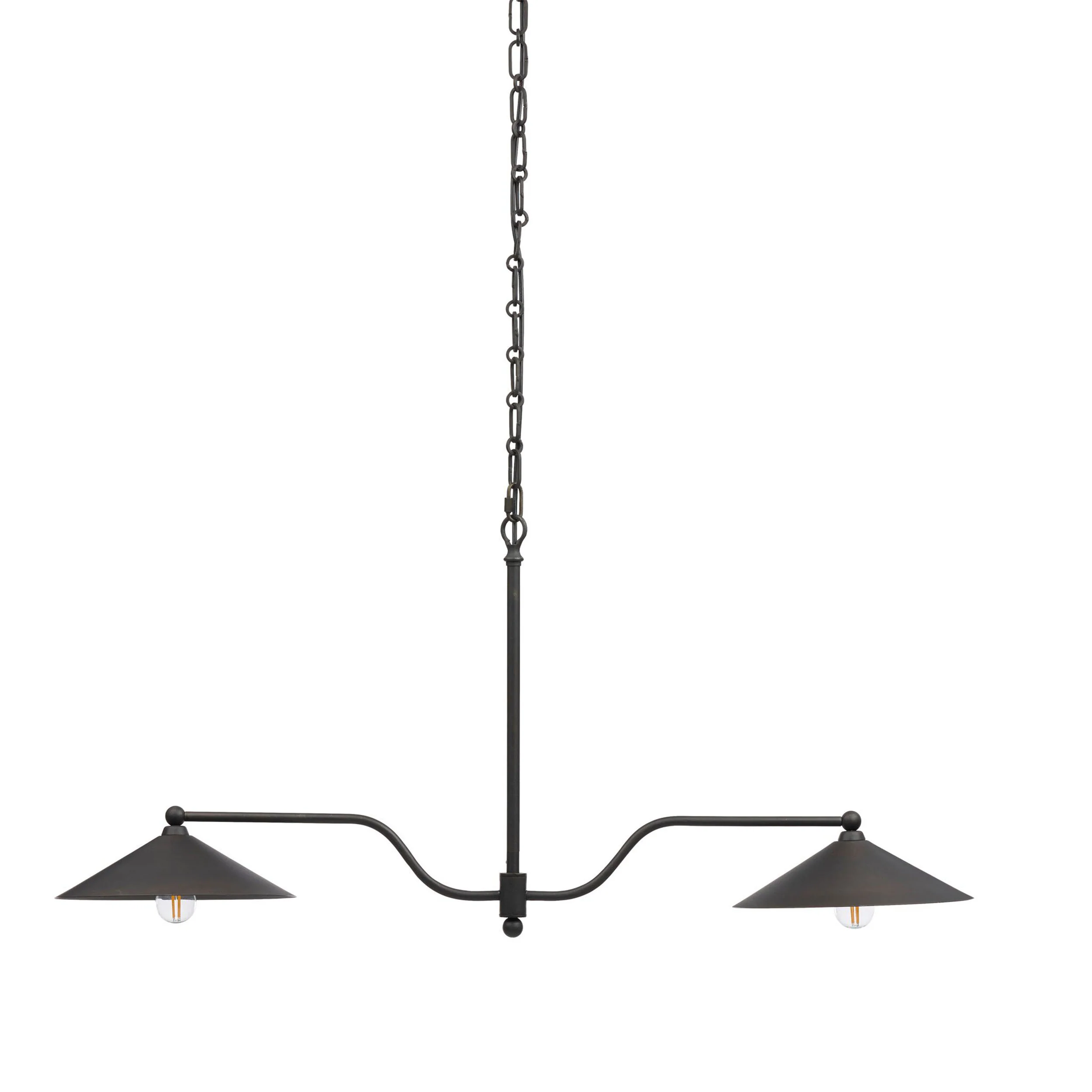 Brecken Linear Chandelier, Dark Bronze by Amber Lewis x Four Hands