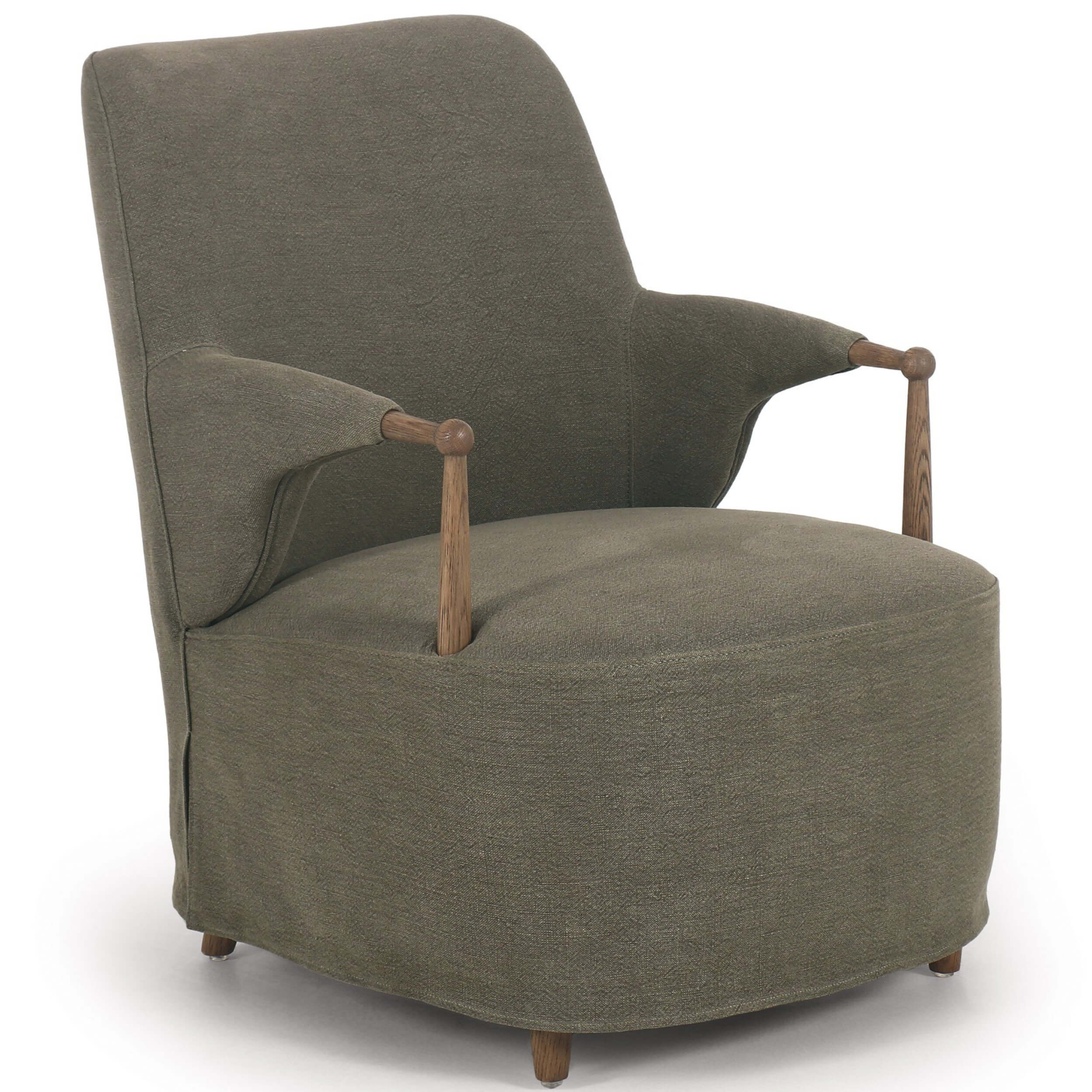 Brently Chair, Broadway Olive by Amber Lewis x Four Hands