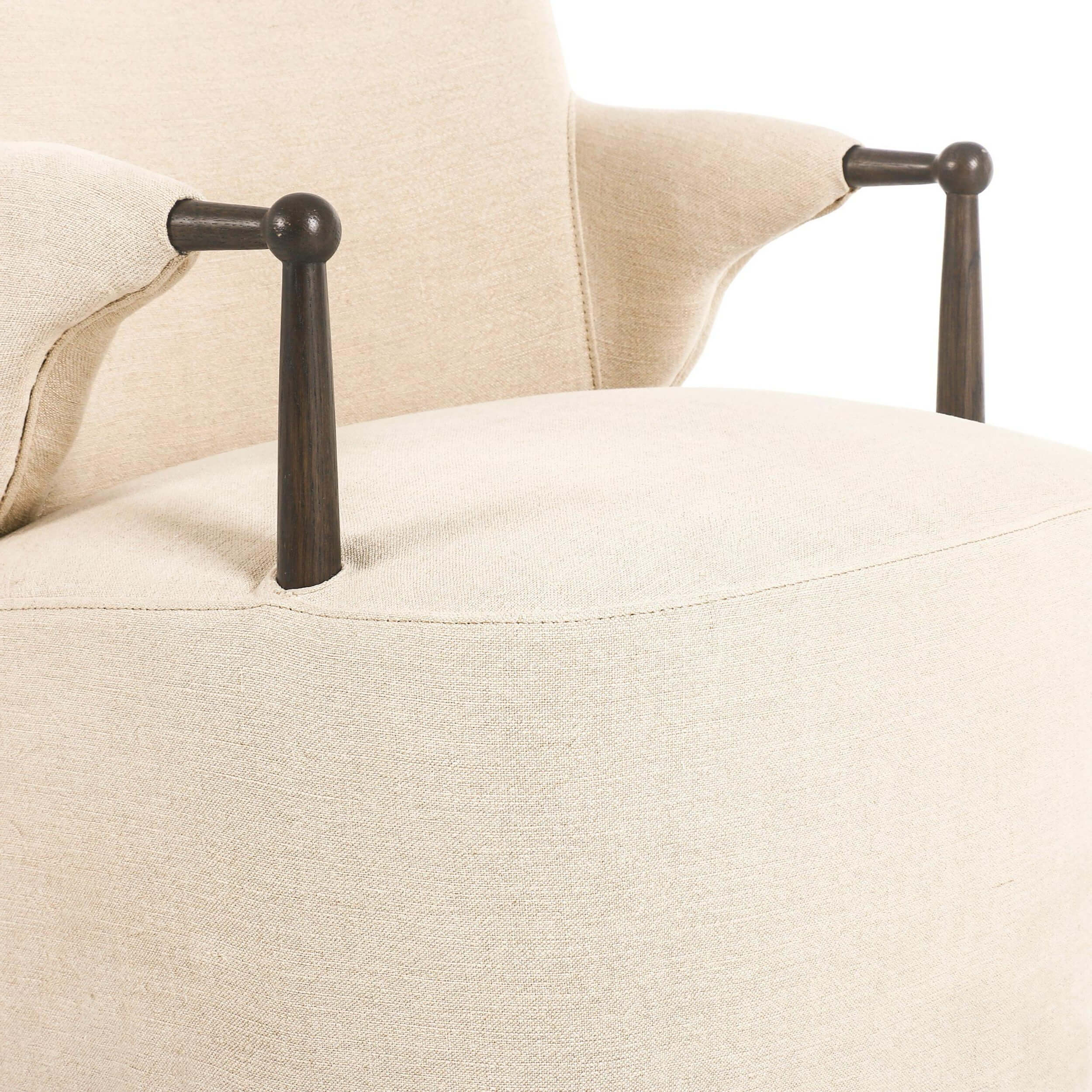 Brently Dining Arm Chair, Broadway Dune by Amber Lewis x Four Hands - Image 4