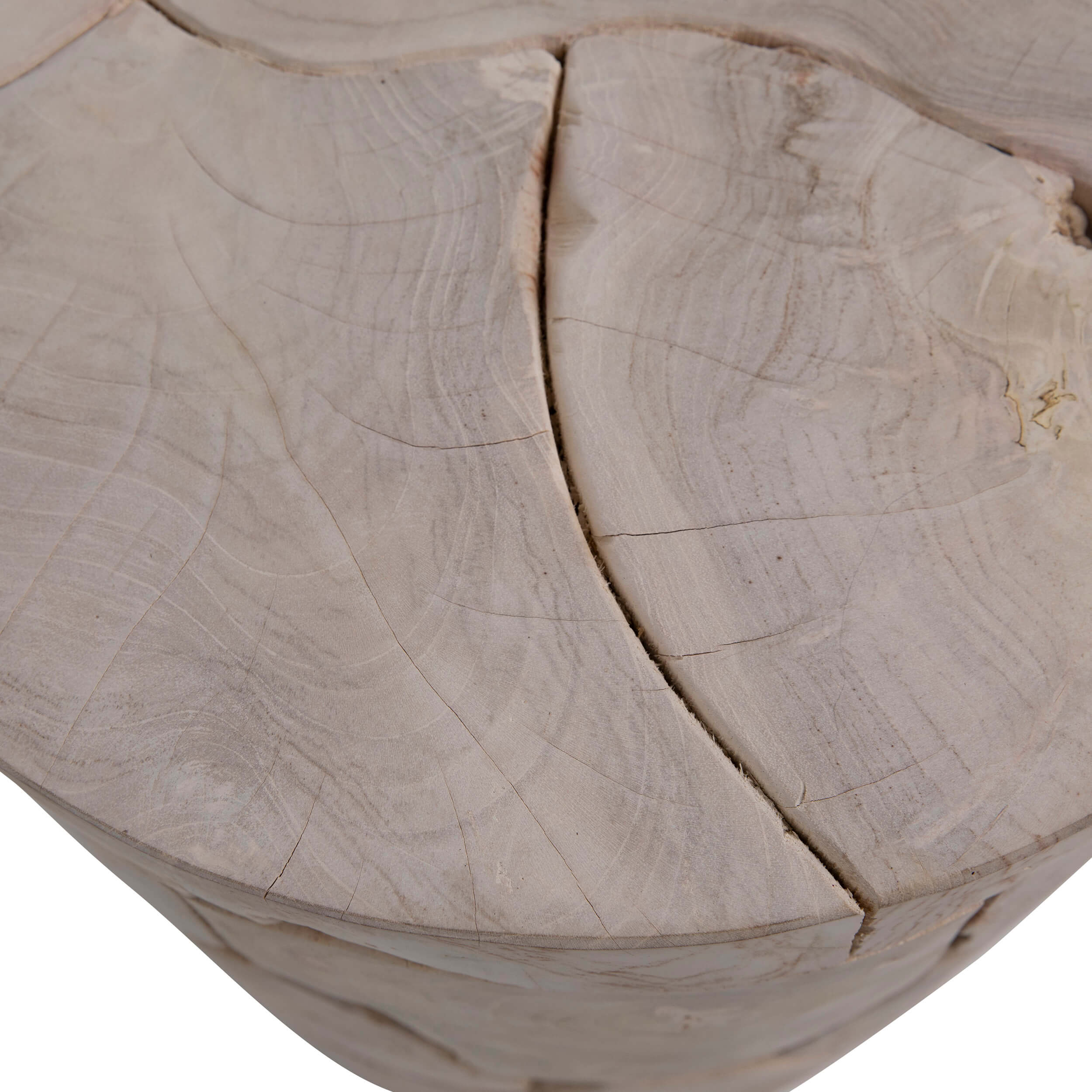 Briar Round End Table, Bleached - Image 3