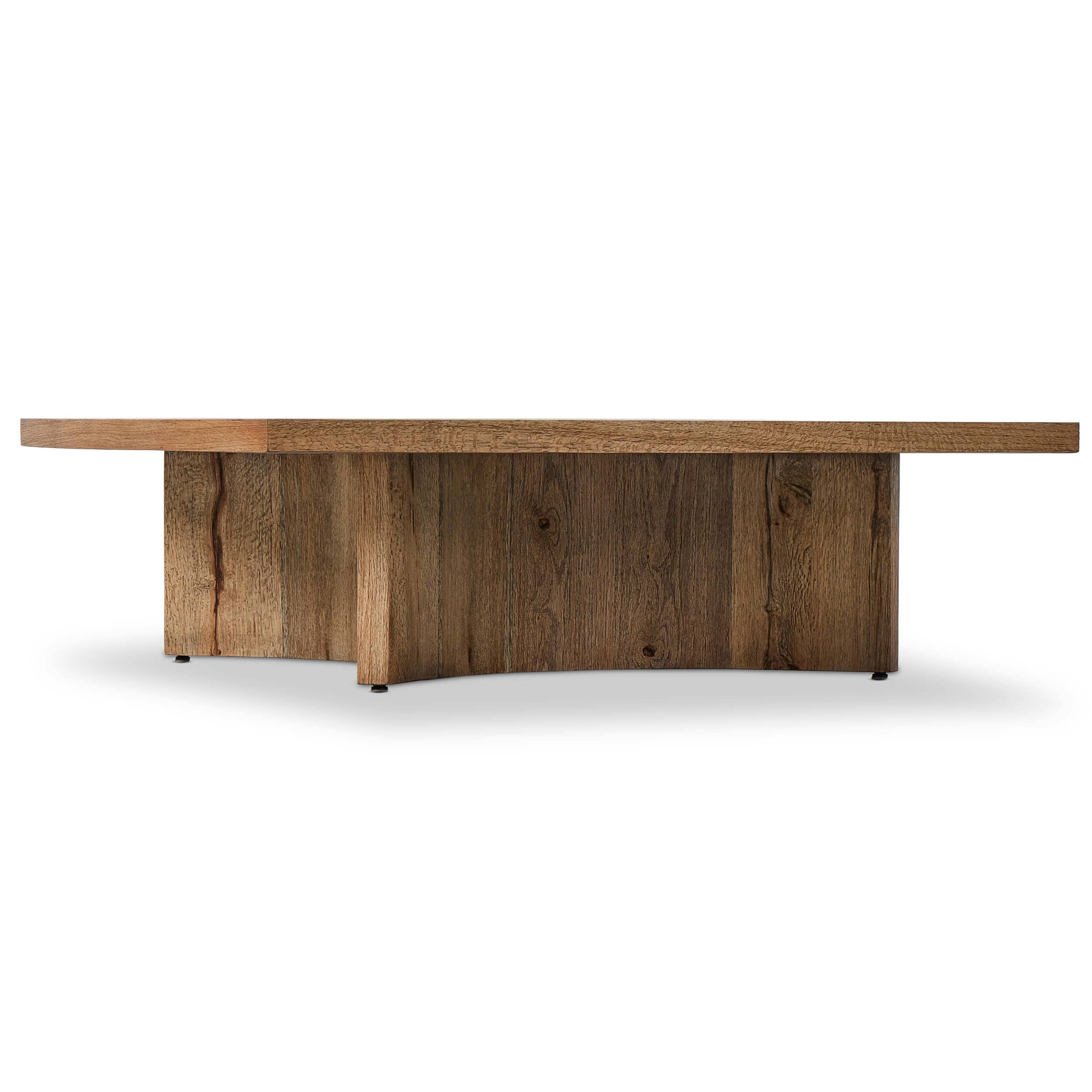 Brinton Square Coffee Table, Rustic Oak by Four Hands - Image 3