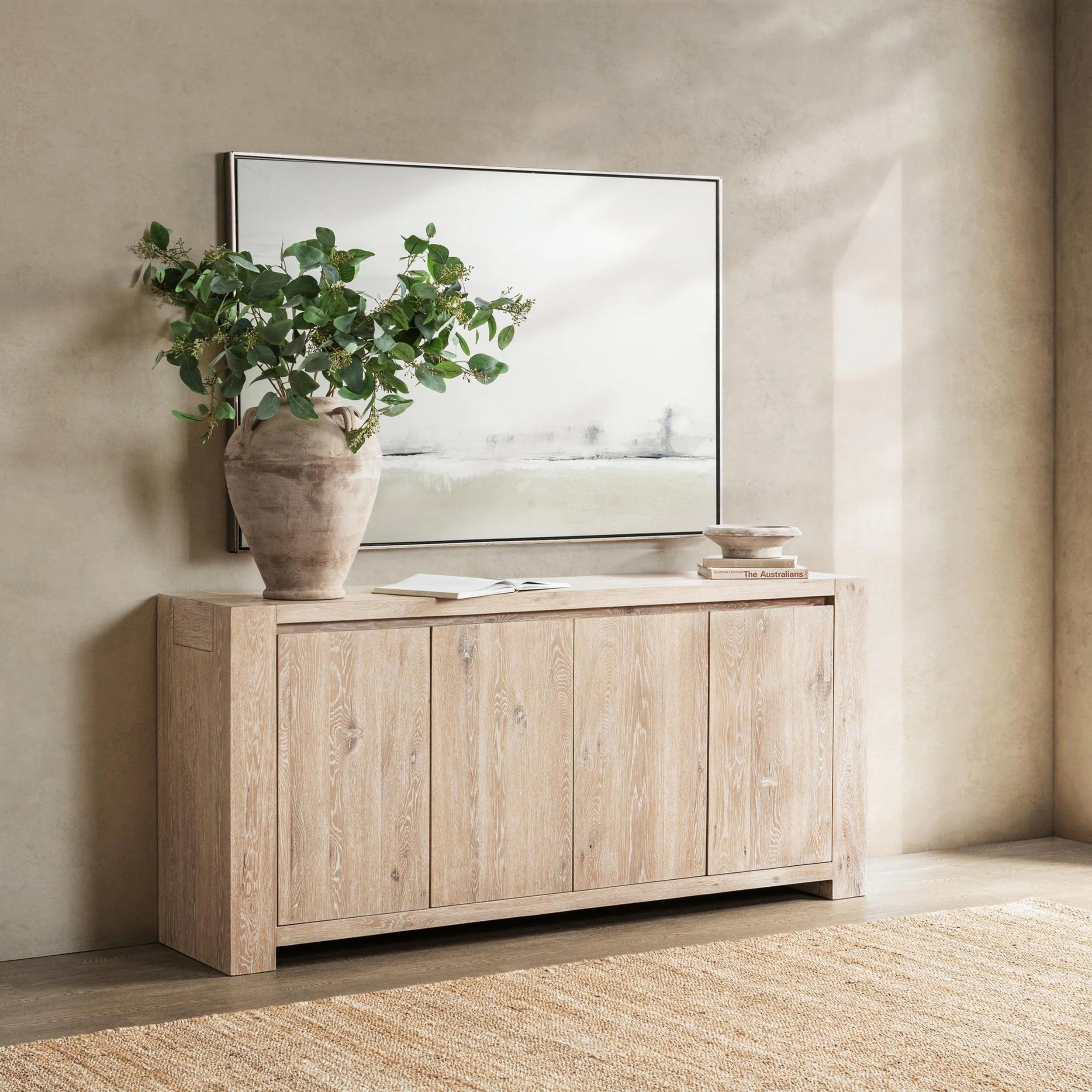 Bristol 4 Door Cabinet, Aged Cream - Image 6