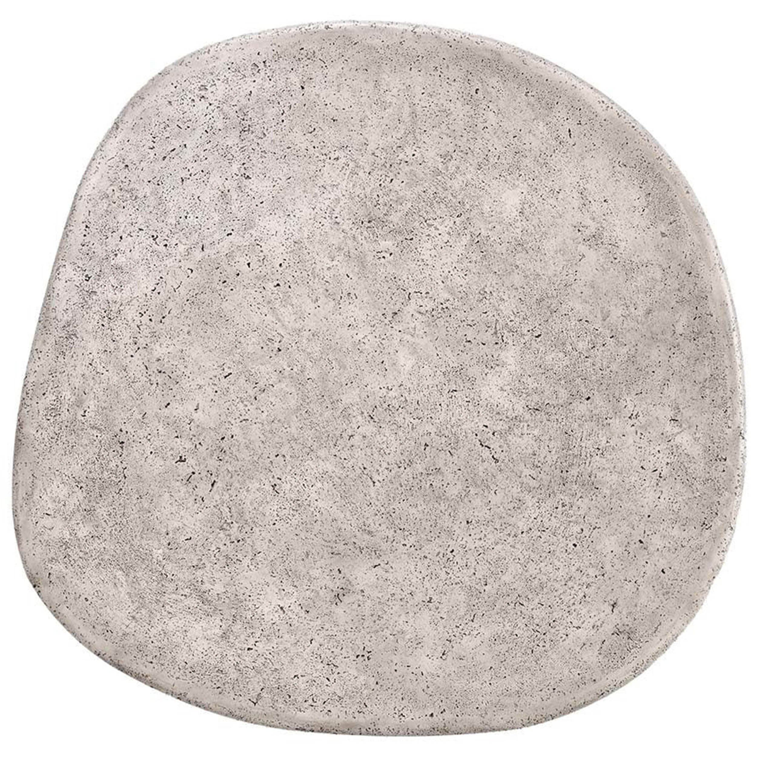 Britney Outdoor Round Coffee Table, Light Gray - Image 3
