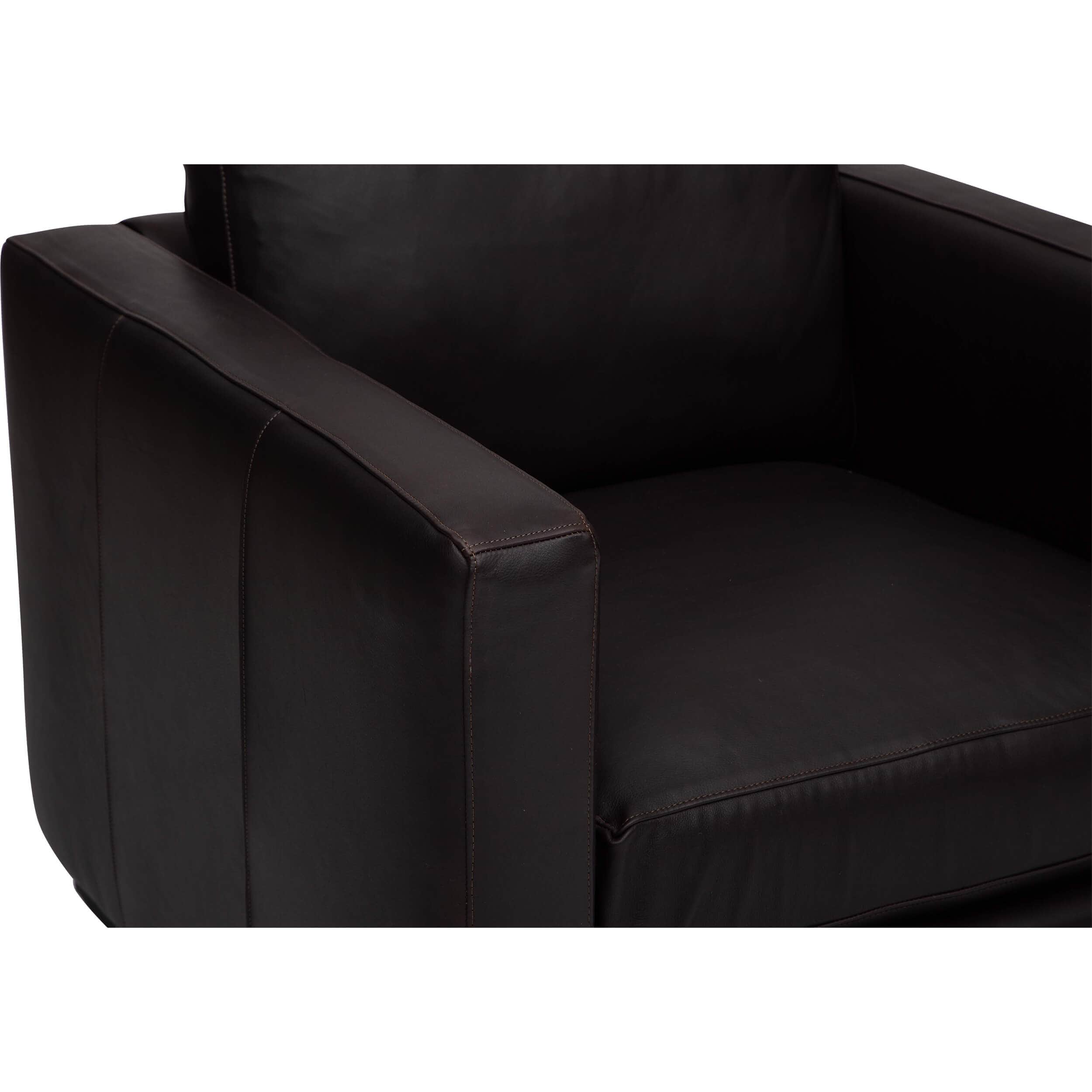 Bronson Leather Swivel Chair, Lewis Nougat - Image 5