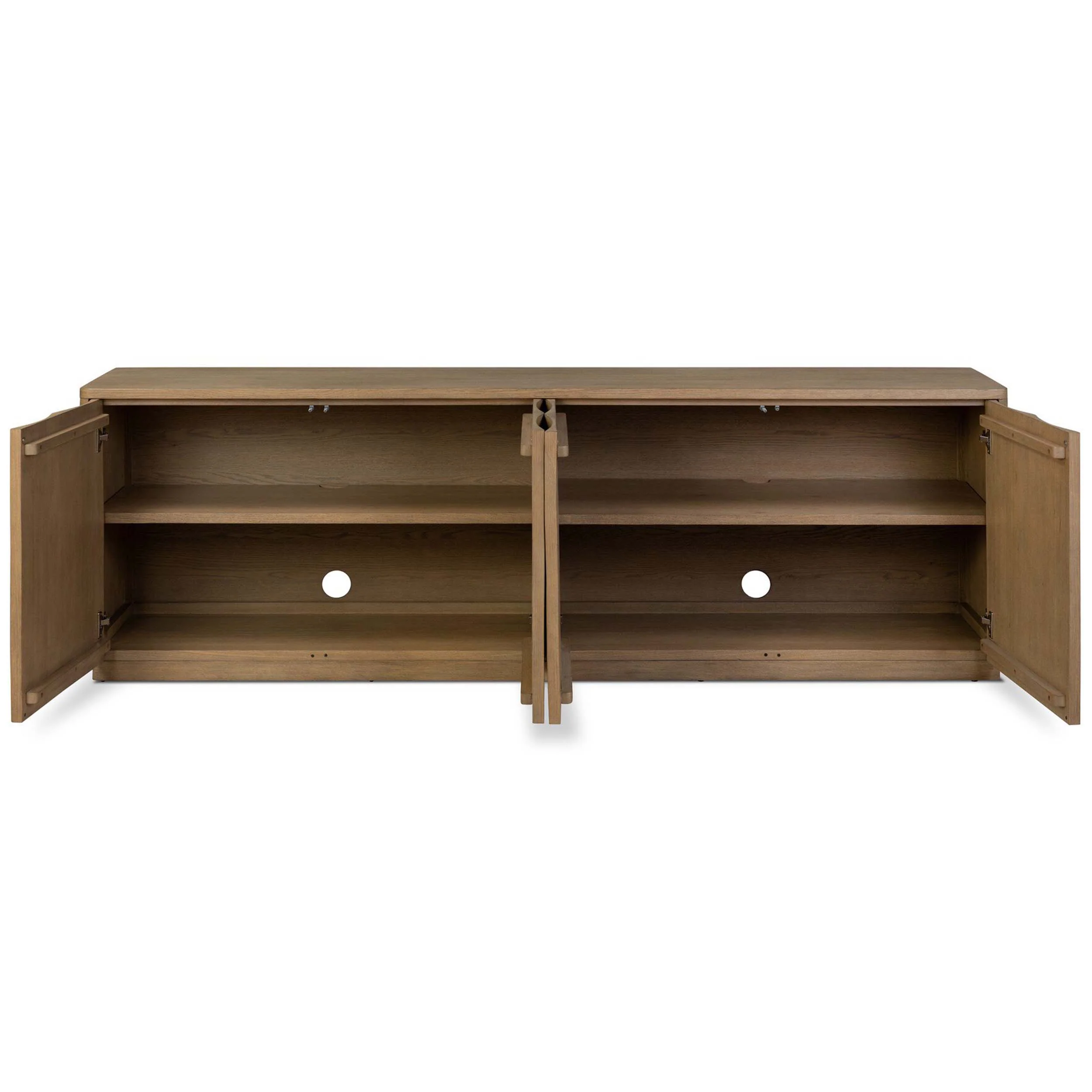 Brookhurst Media Console, Drifted Oak by Four Hands - Image 5