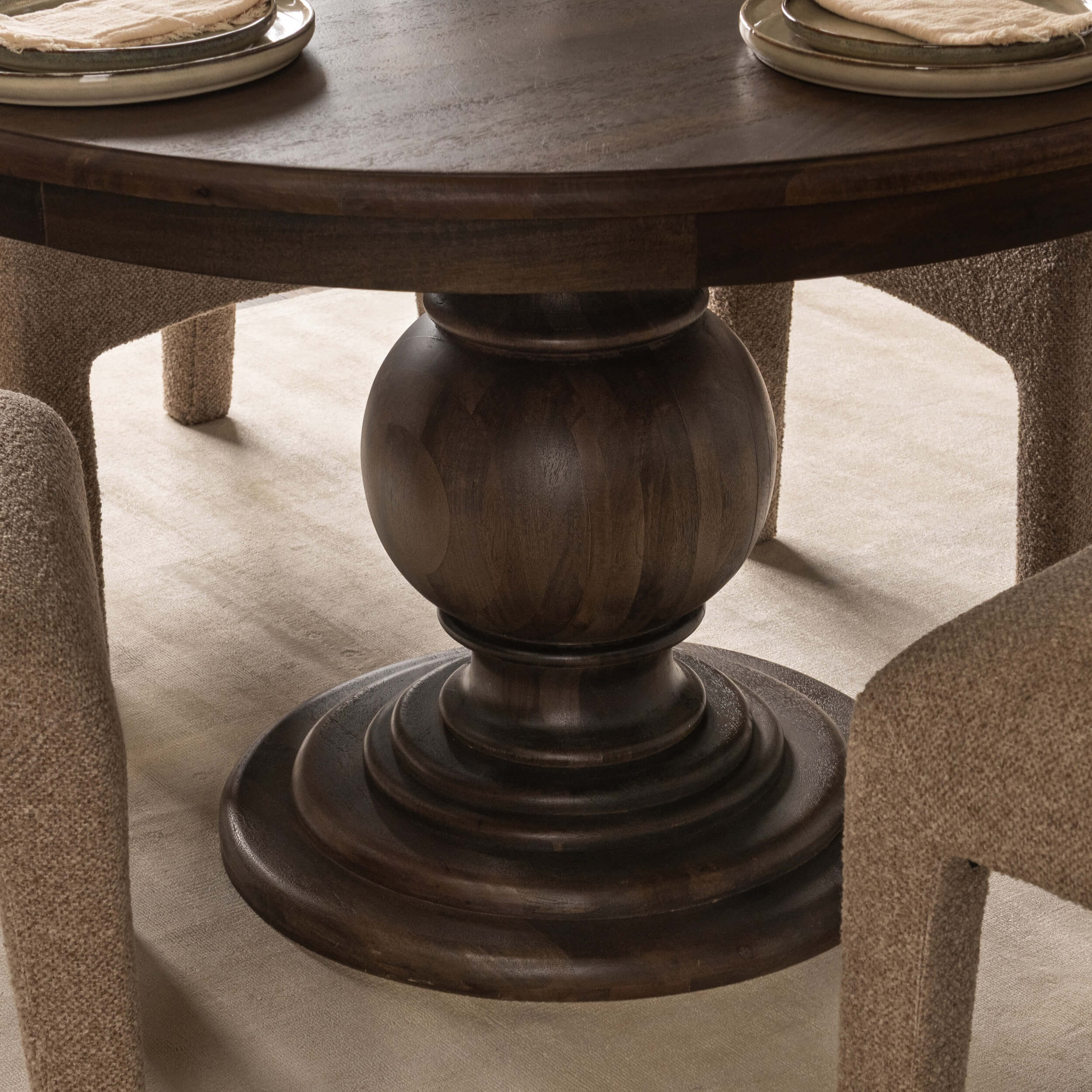 Brookside Round Dining Table, Cocoa Brown - Image 7