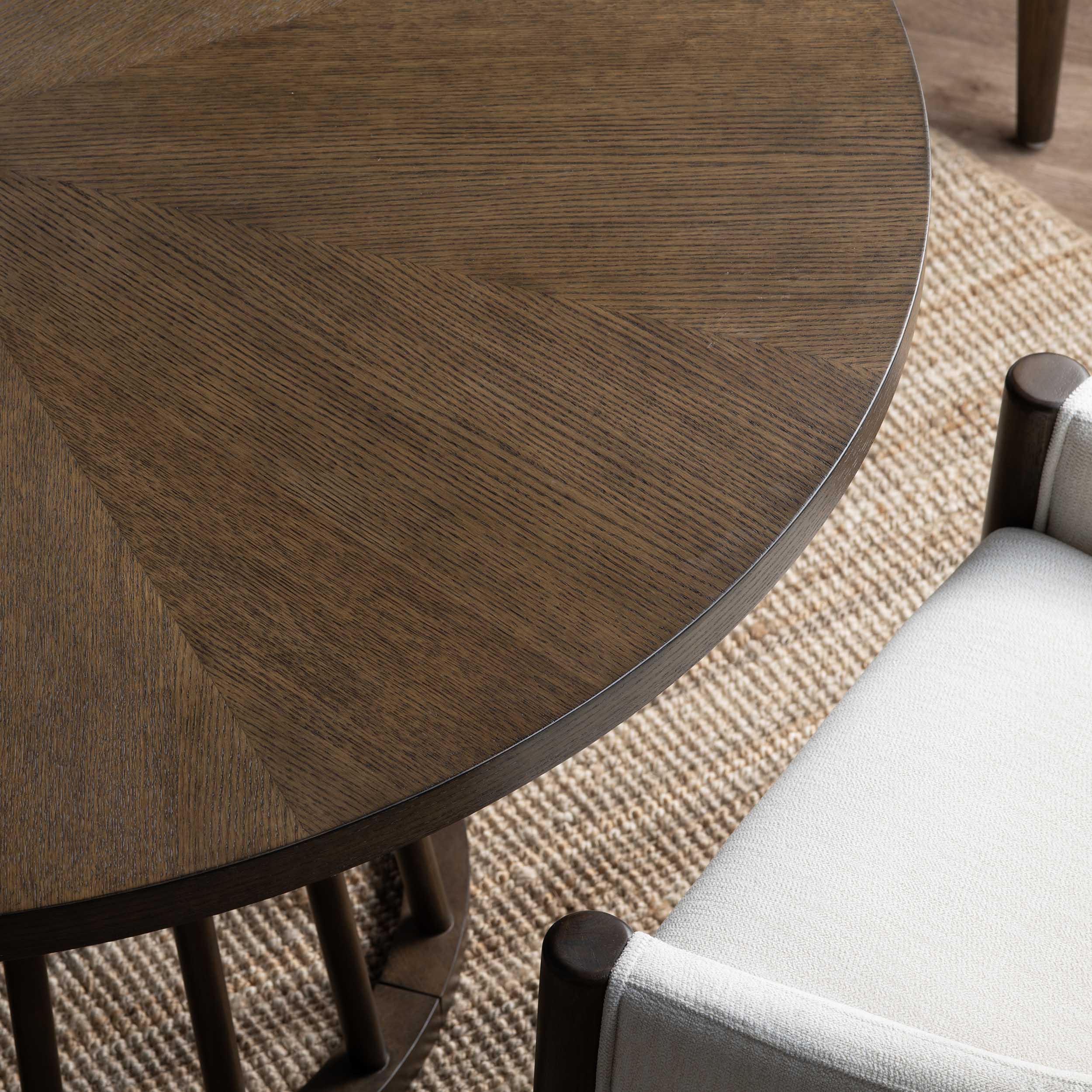 Brunswick Round Dining Table, Brown - Image 4