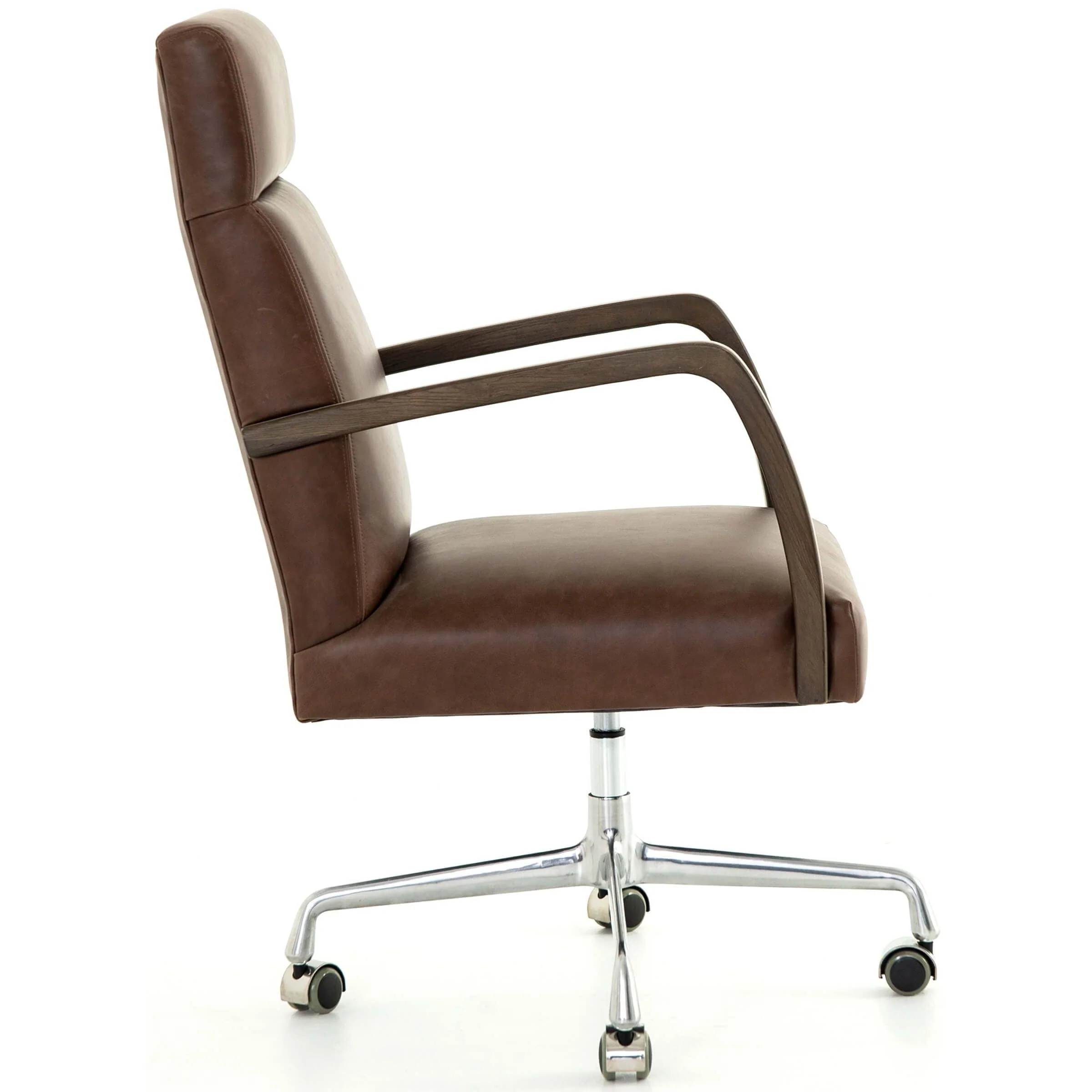 Bryson Leather Desk Chair, Havana Brown by Four Hands - Image 3