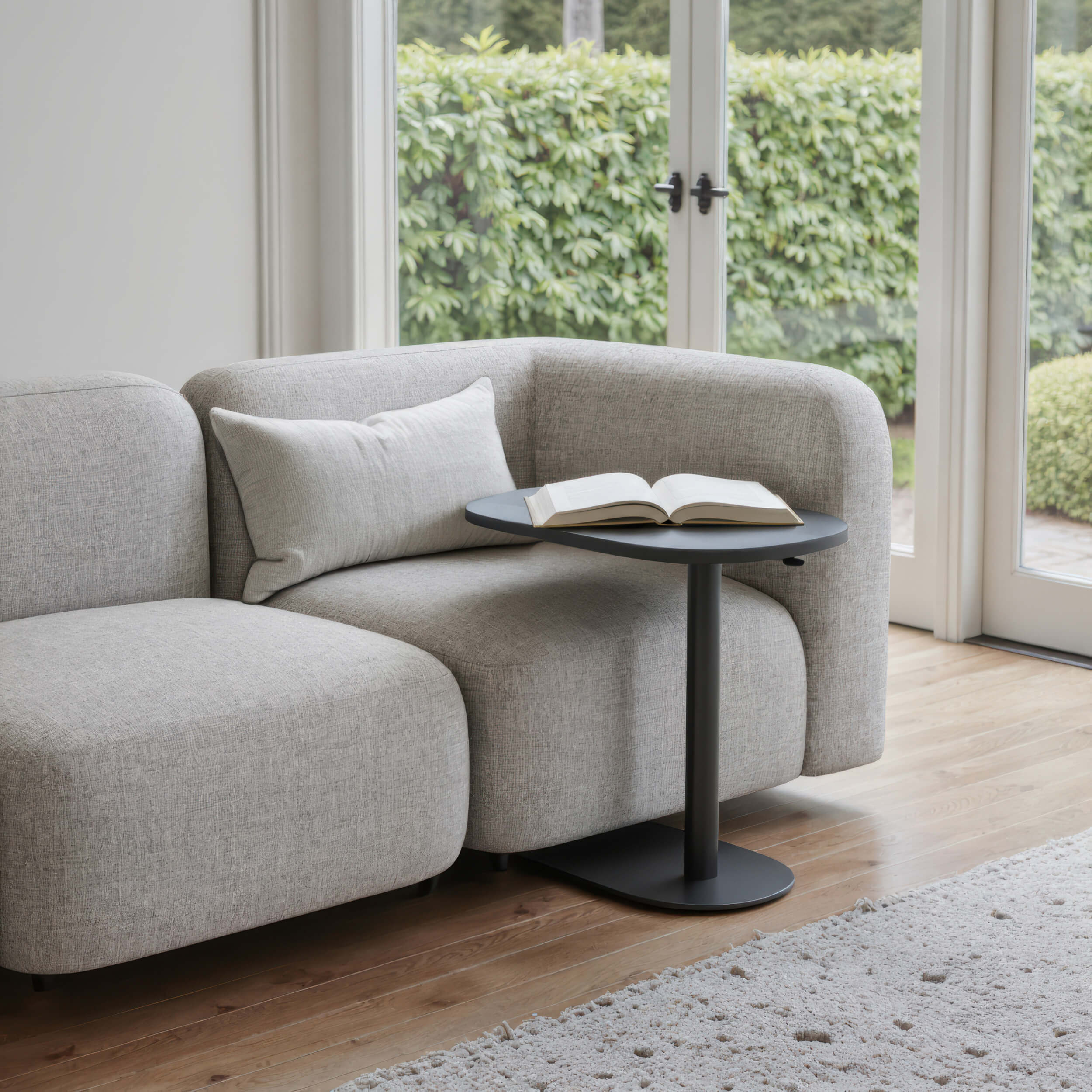 Buddy Adjustable Rotating Side Table, Gray - Image 8