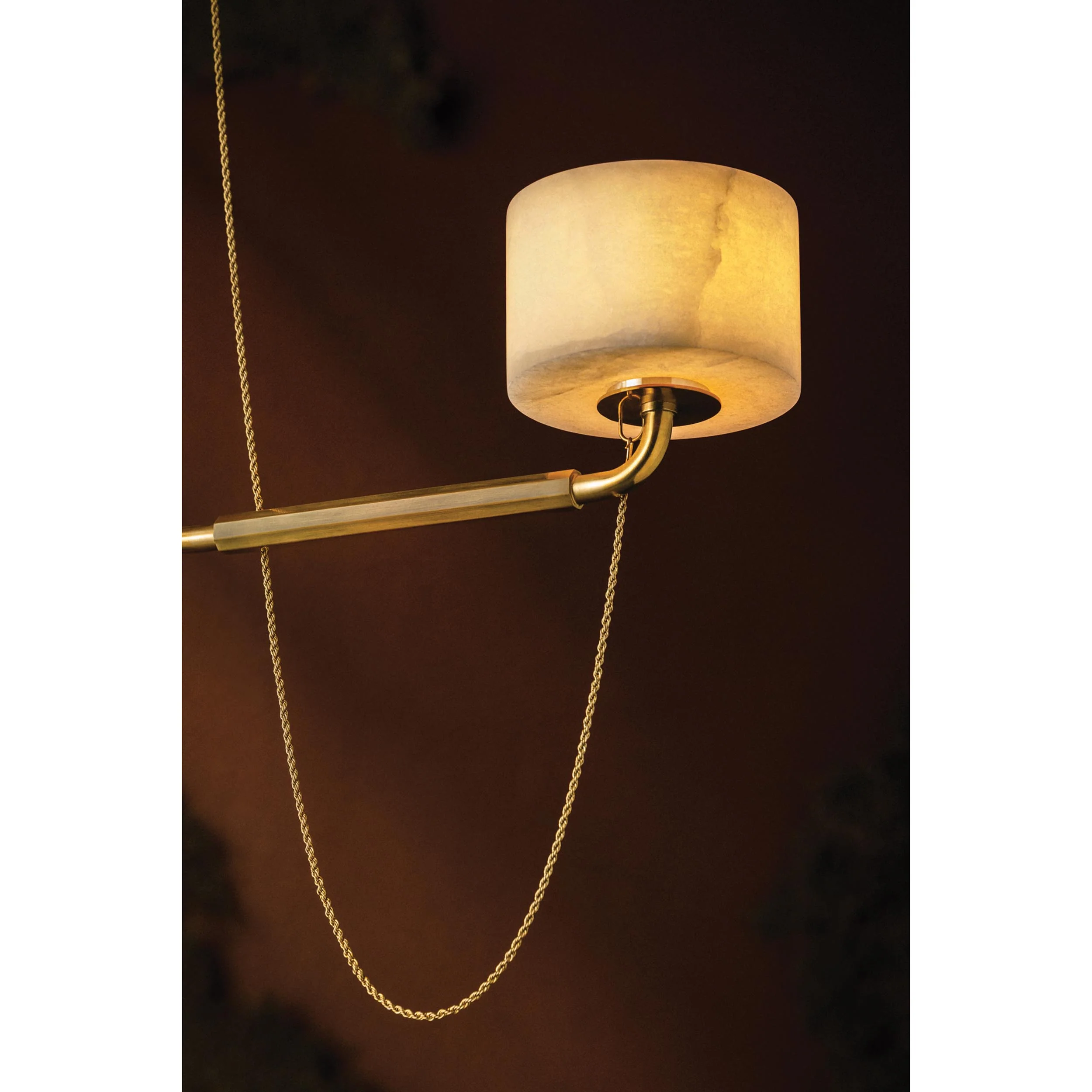 Bunda 3 Light Chandelier, Vintage Brass - Image 4