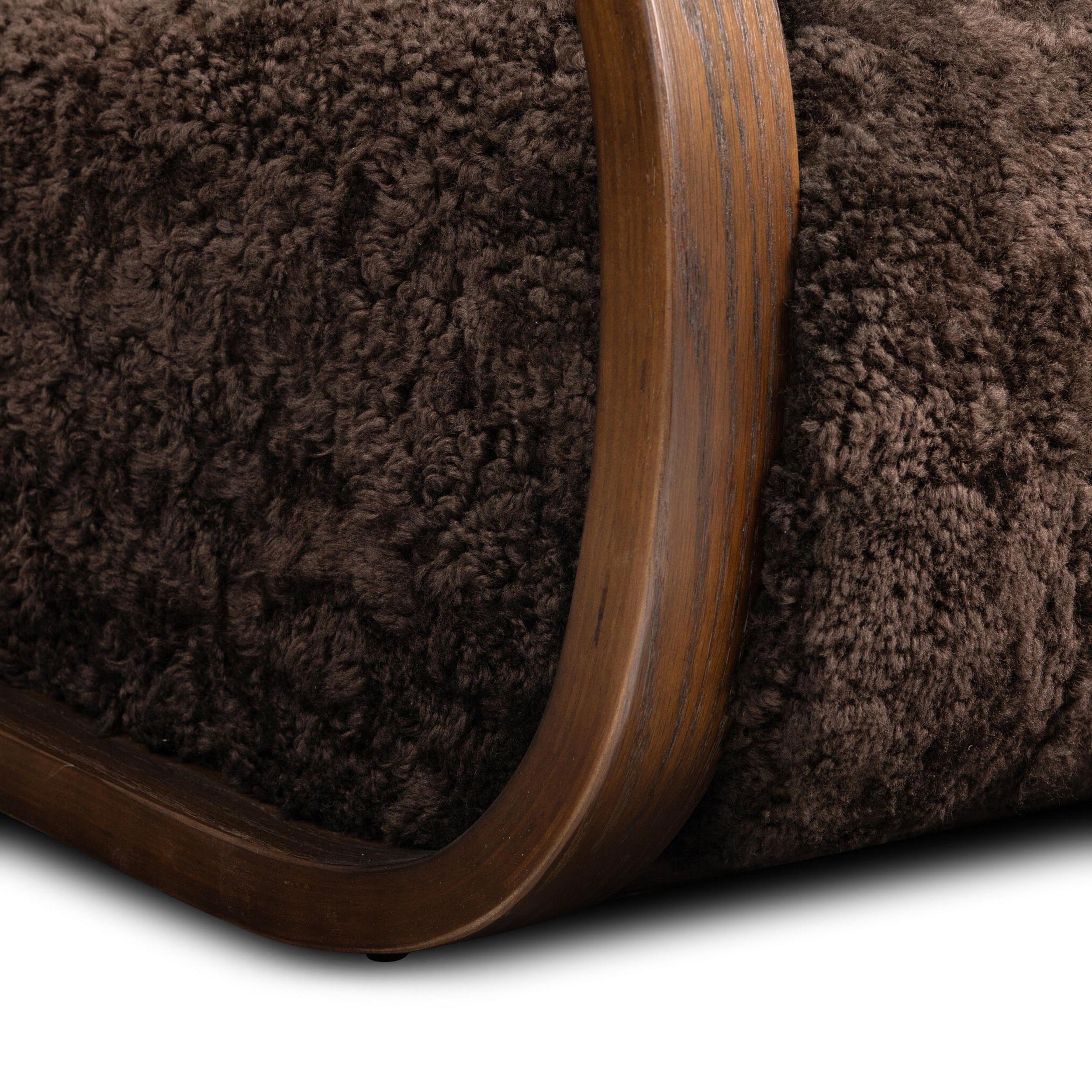 Burke Chair, Cocoa Shearling by Four Hands - Image 6