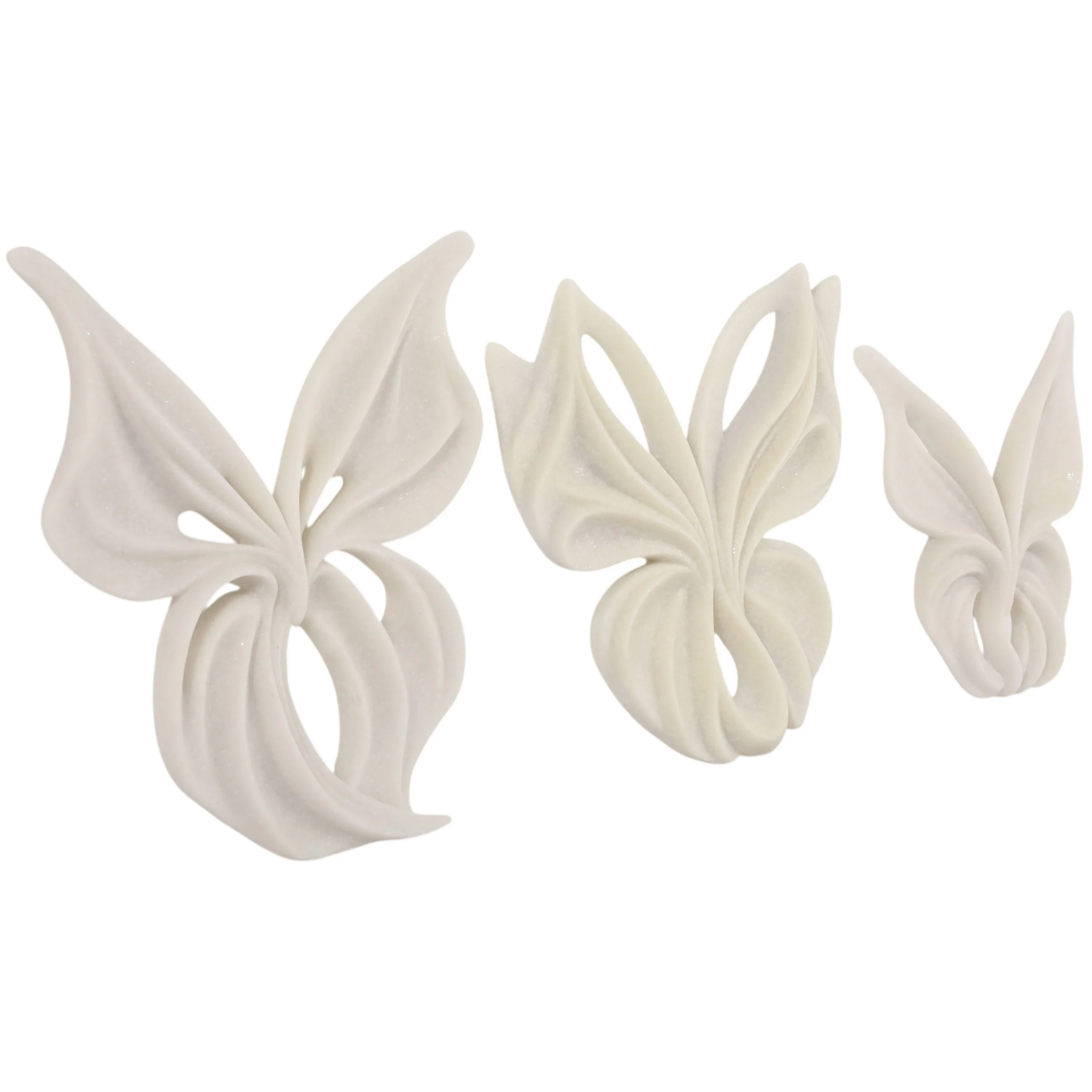 Butterfly Wall Decor, White, Set of 3 - Image 2