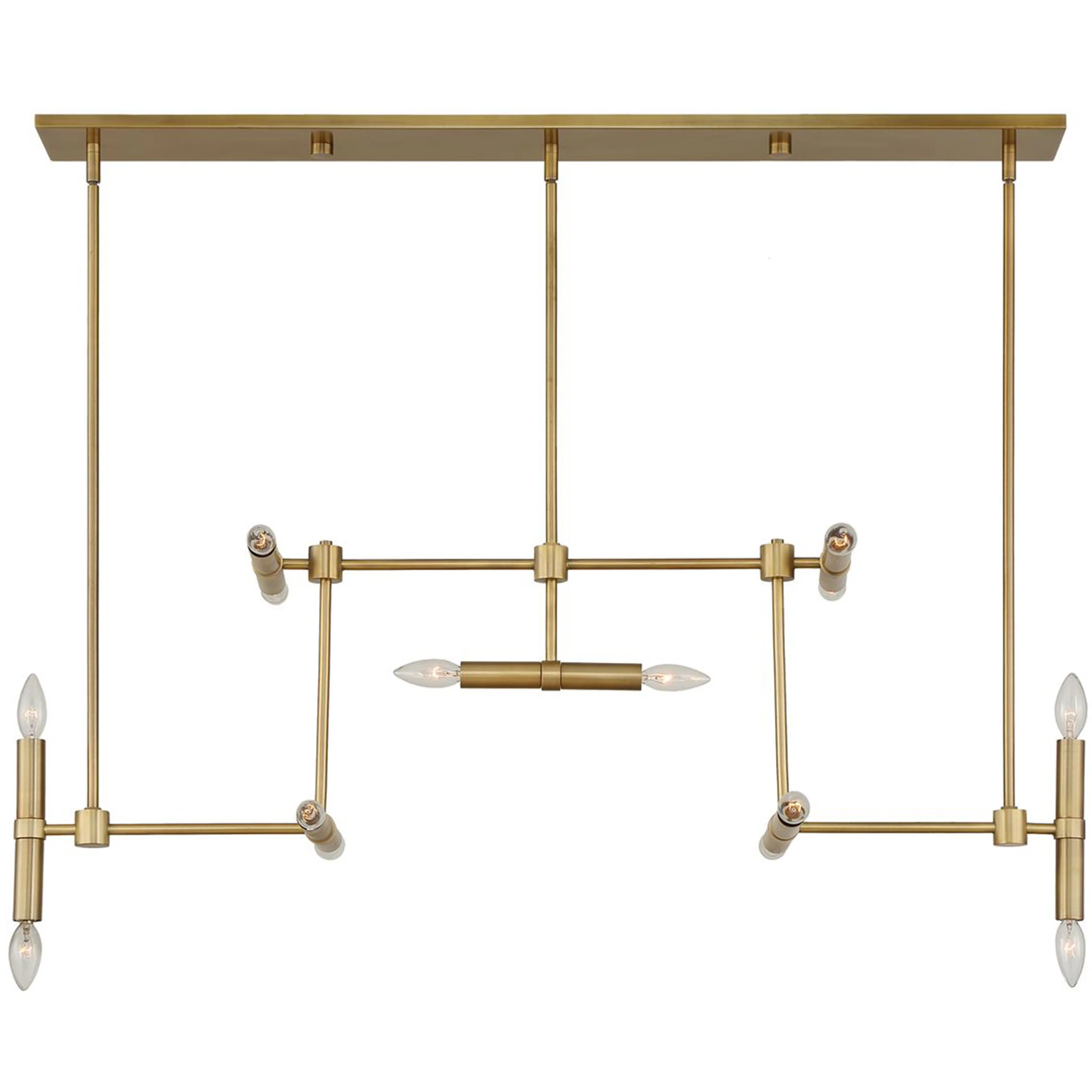 Cadre 14 Light Pendant, Antique Brass - Image 2