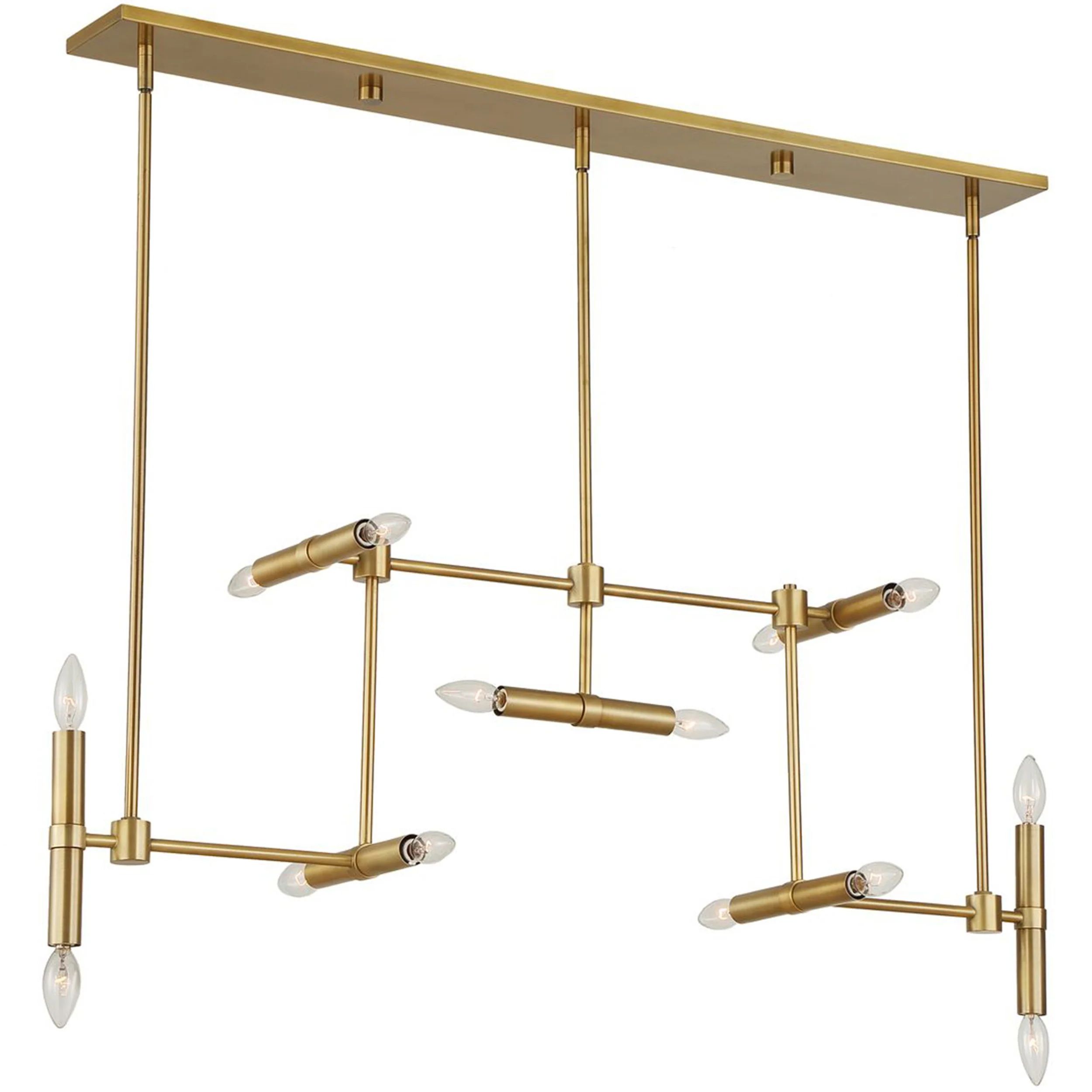 Cadre 14 Light Pendant, Antique Brass - Image 3