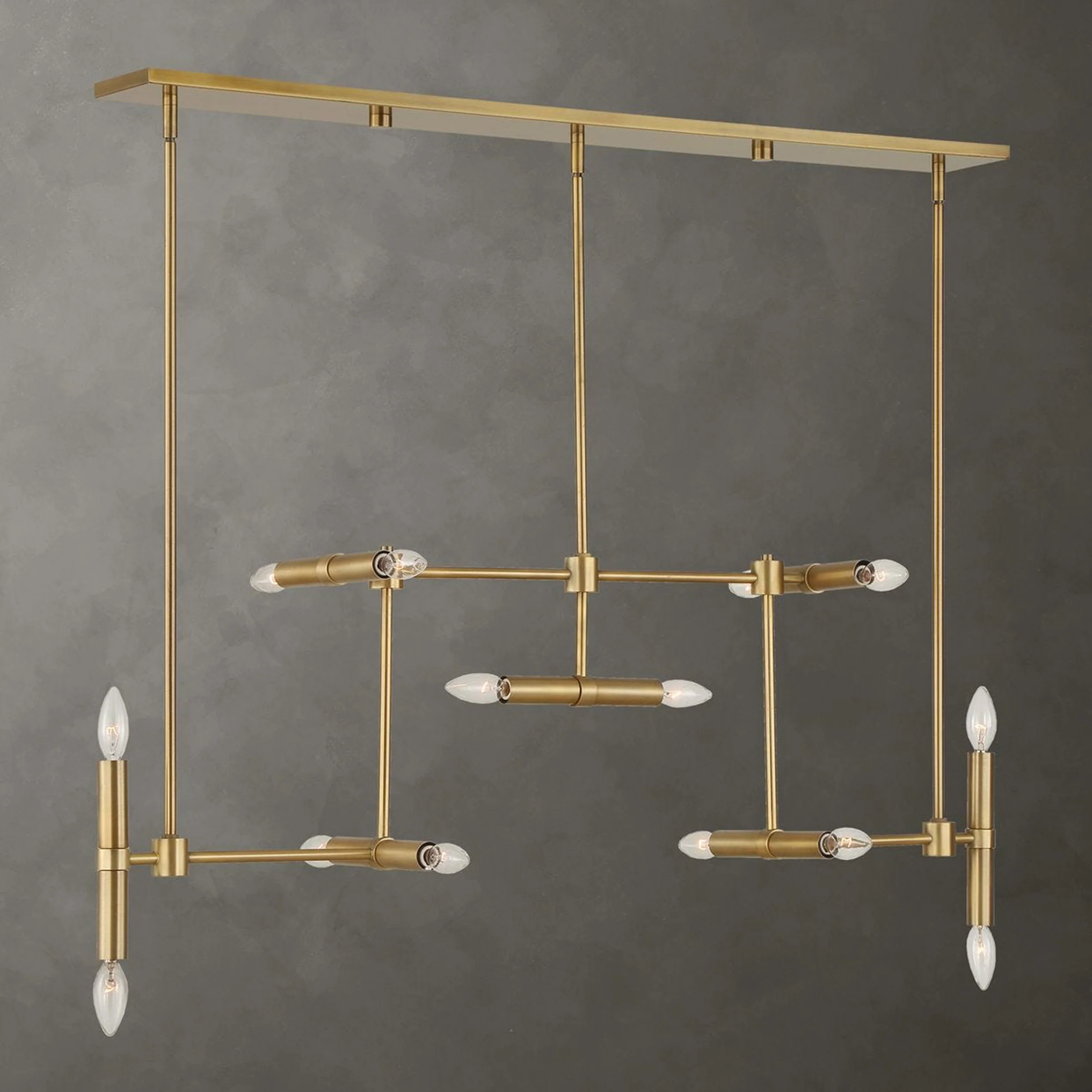 Cadre 14 Light Pendant, Antique Brass - Image 5
