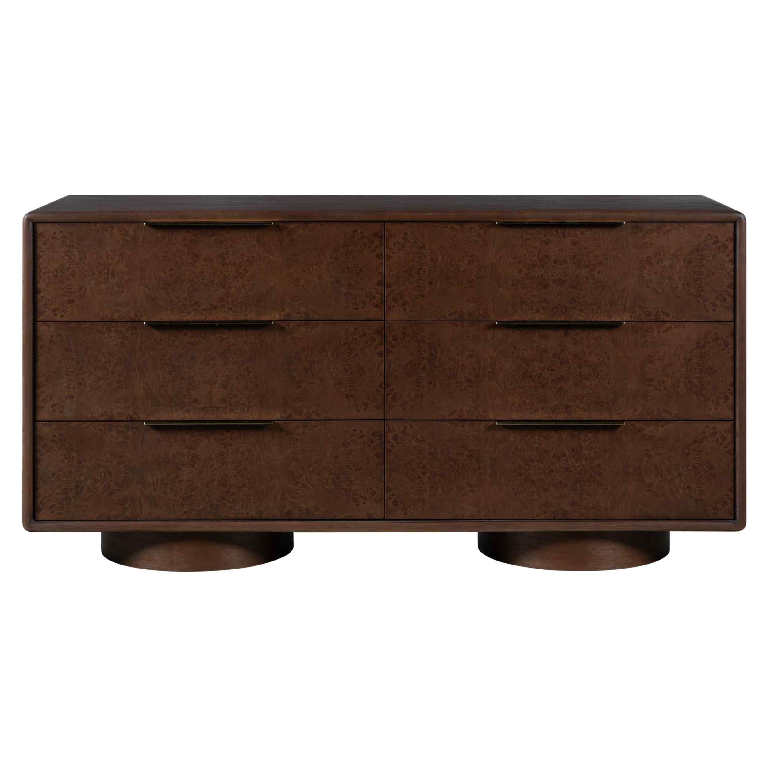 Calder 6 Drawer Dresser, Mocha Burl - Image 2