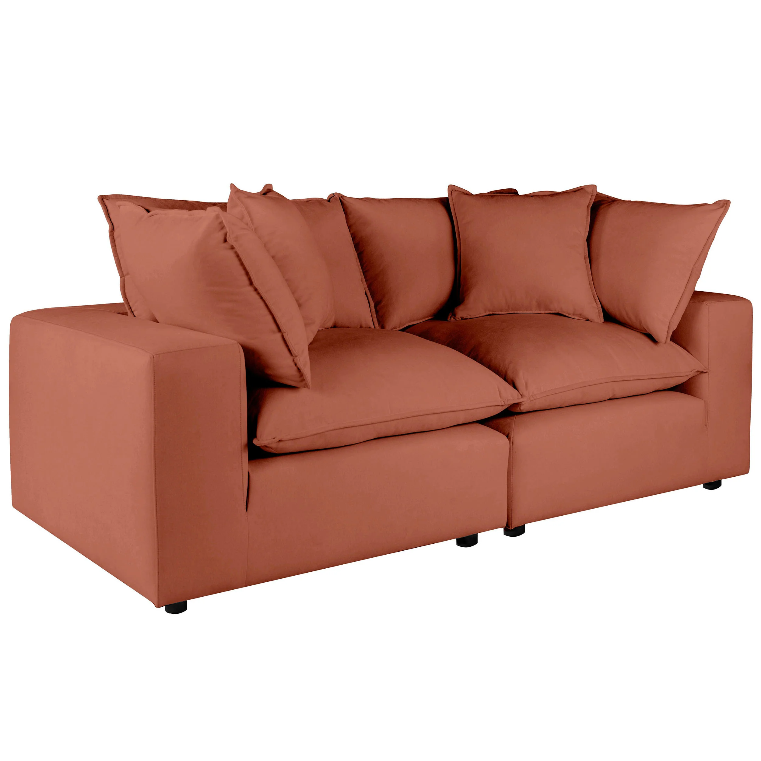 Cali Modular Loveseat, Rust - Image 2