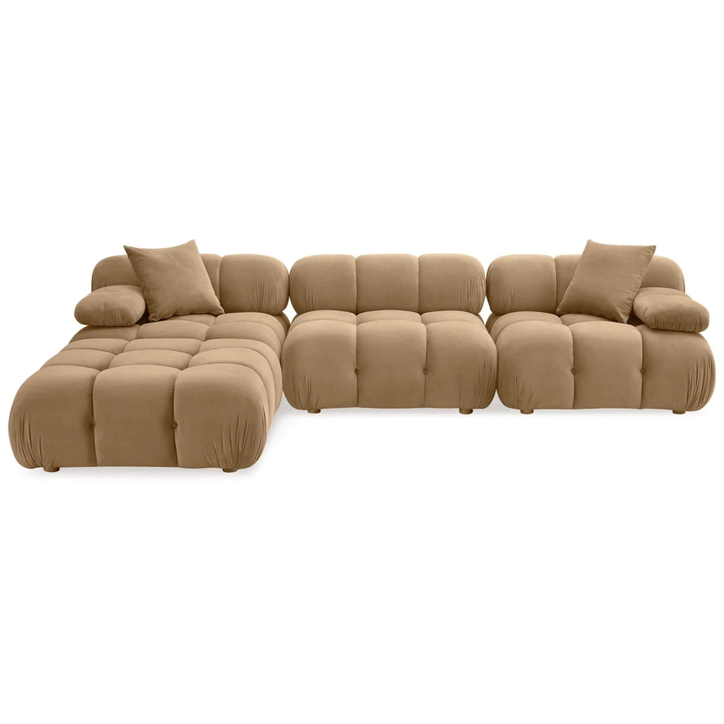 Calliope 4 Piece Modular Sectional, Cafe Au Lait - Image 2