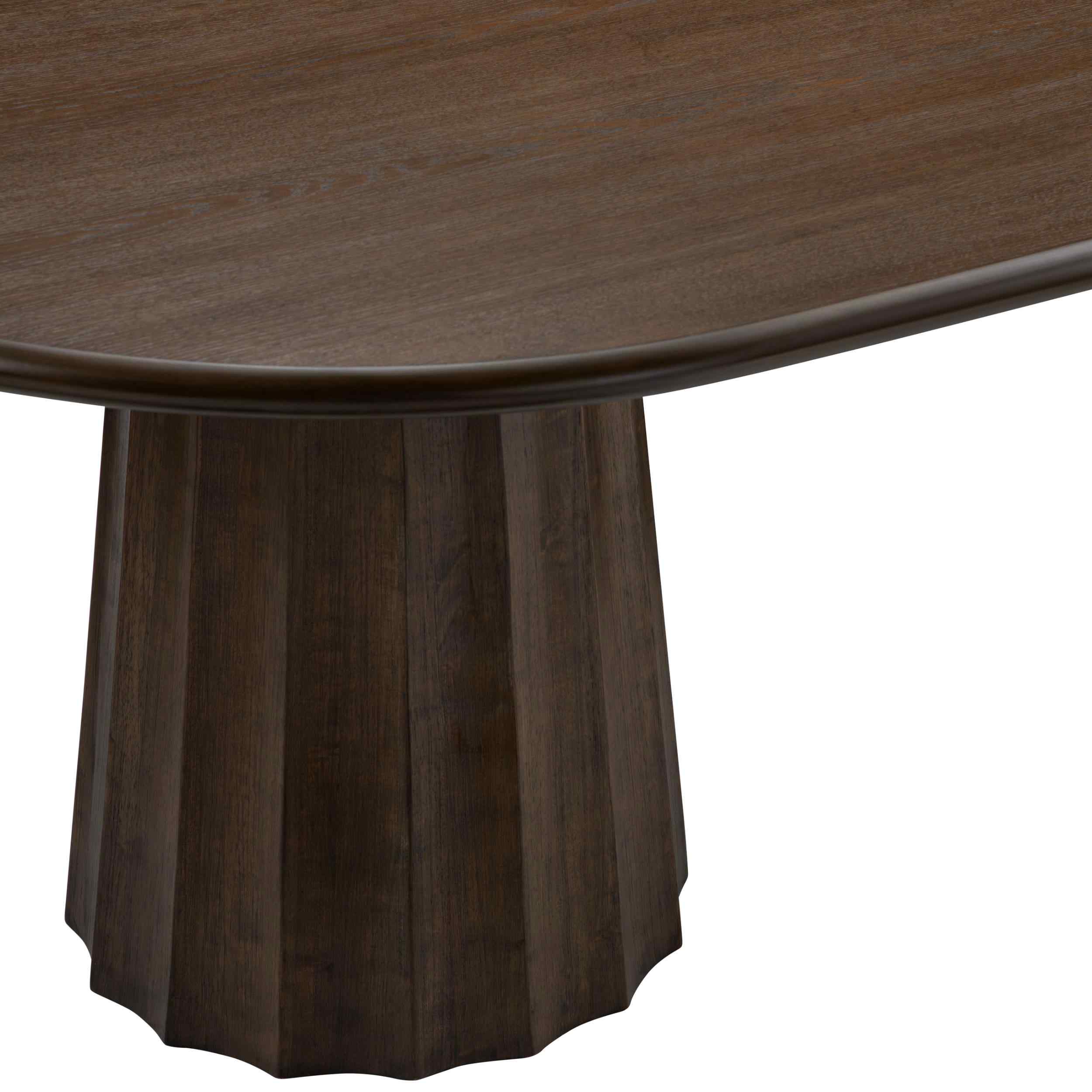 Calloway Oval Dining Table, Brown - Image 3