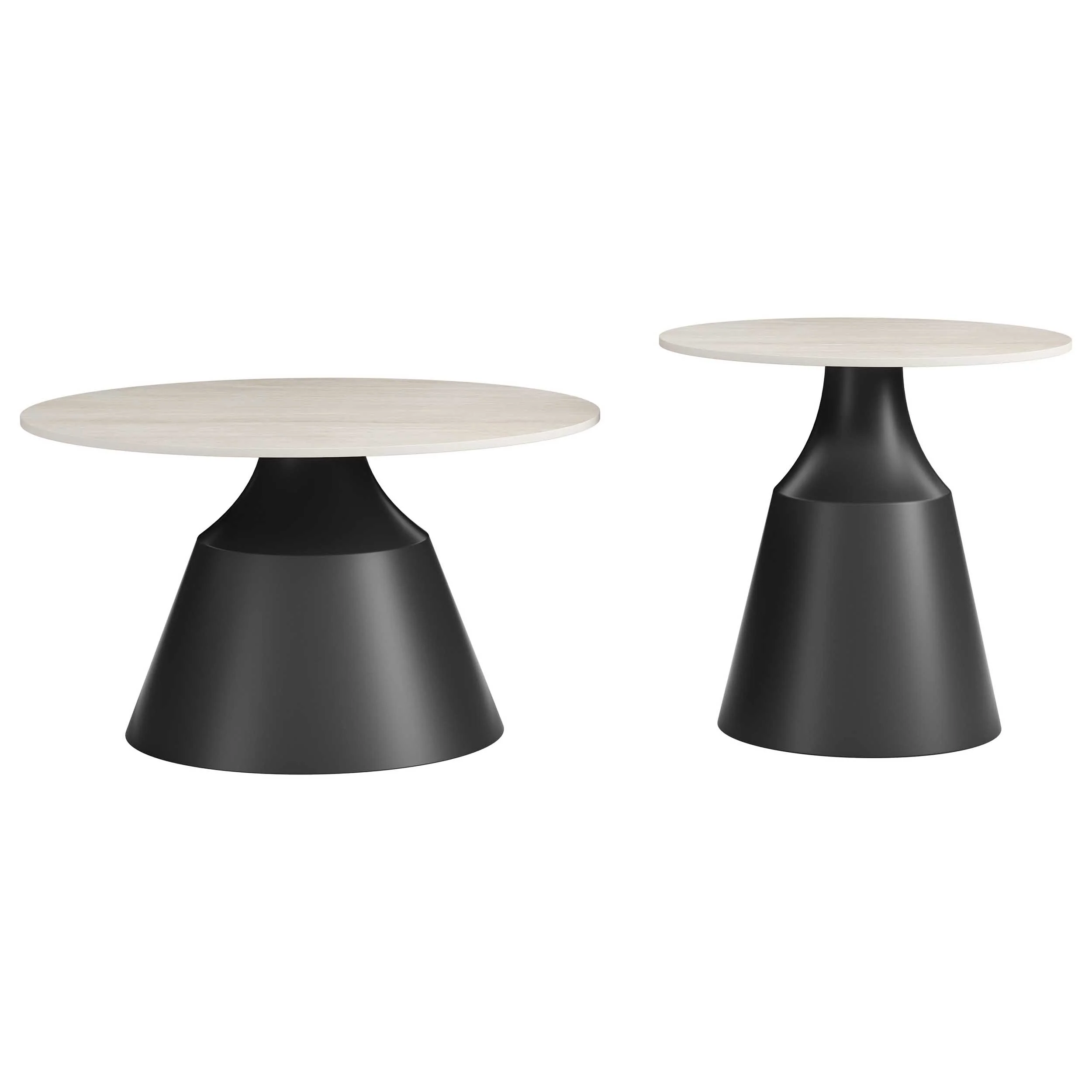 Camella Coffee Table Set, Light Beige/Black - Image 2