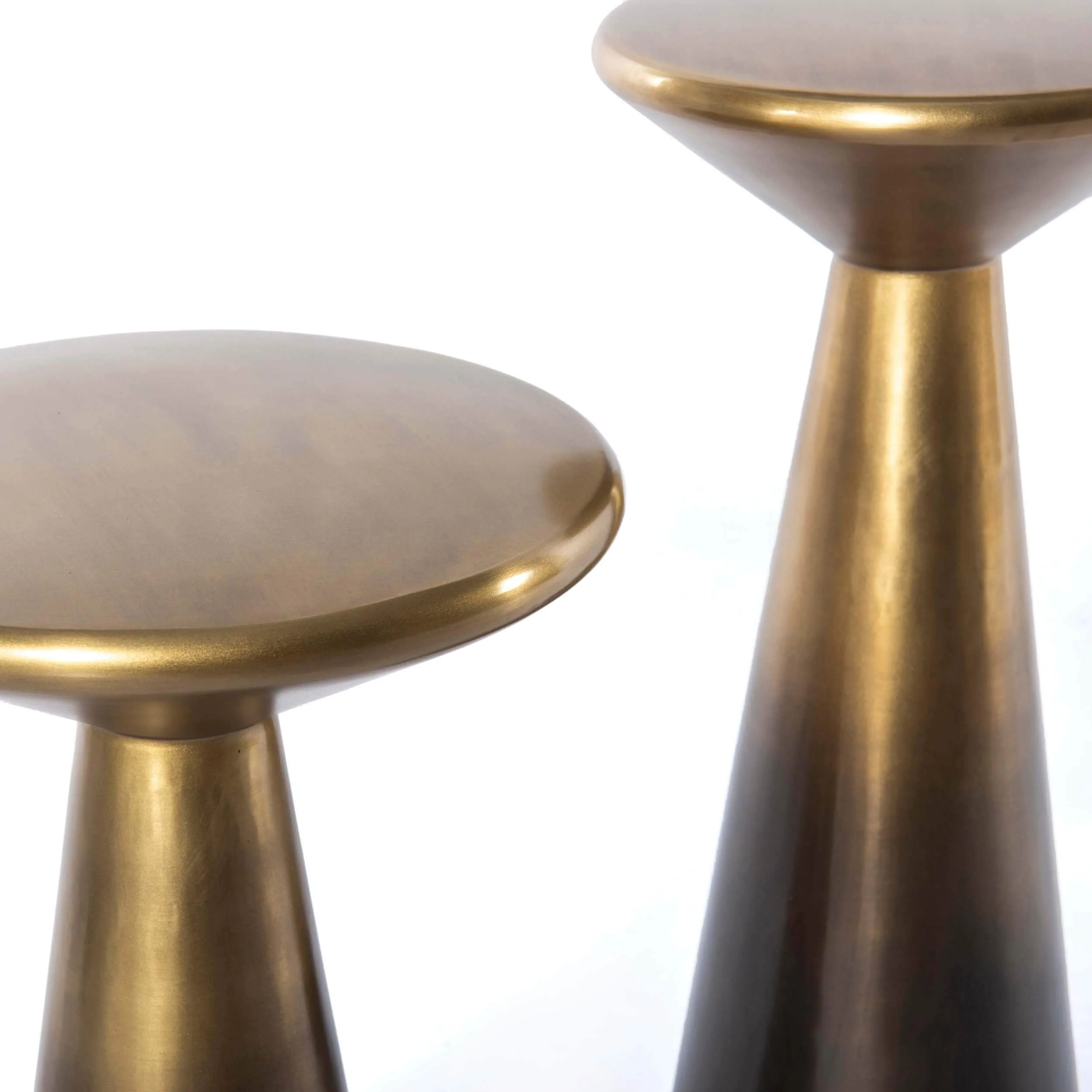 Cameron Accent Table, Ombre Antique Brass, Set of 2 by Four Hands - Image 2