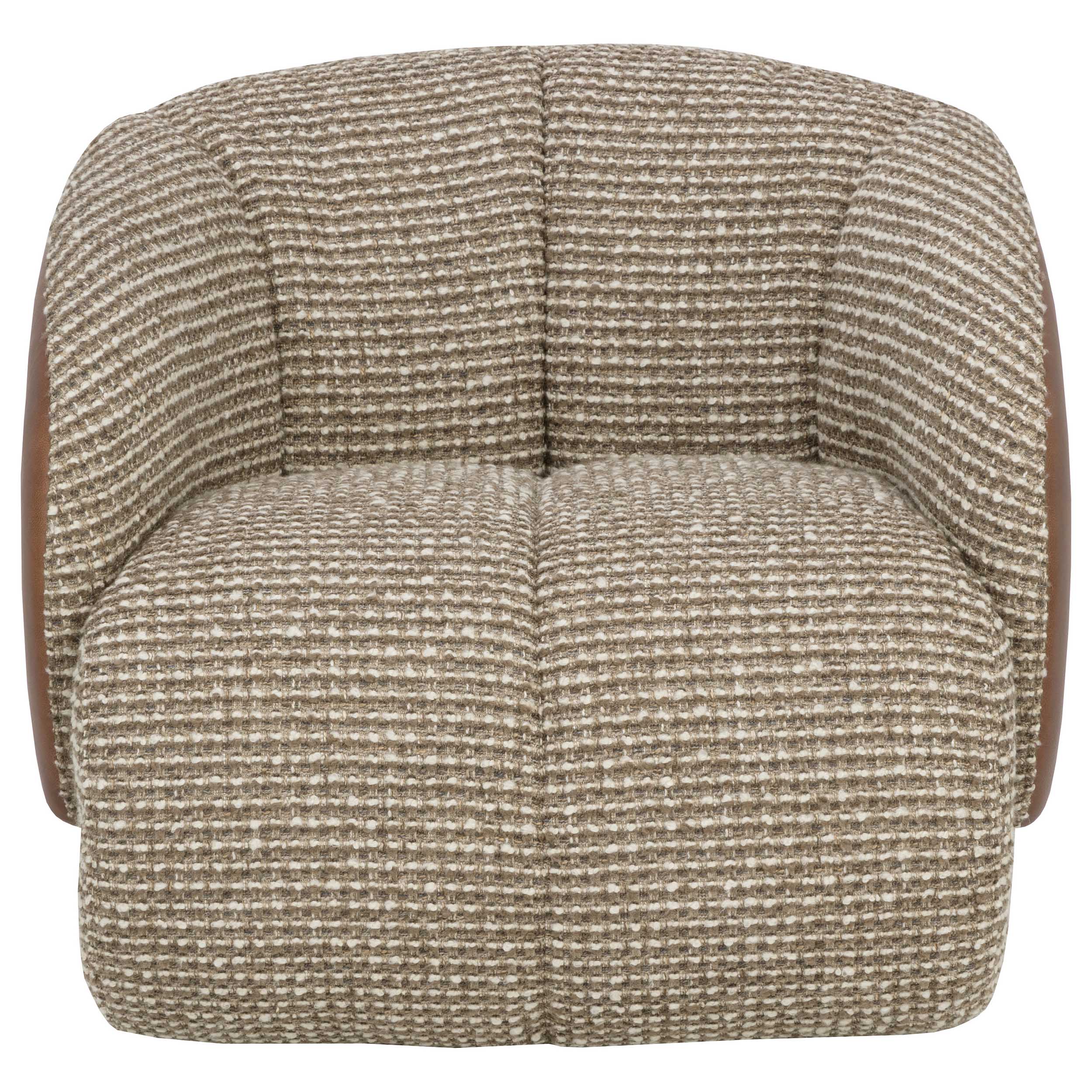 Camie Swivel Chair, Torched Meringue/Cognac #3 - Image 2