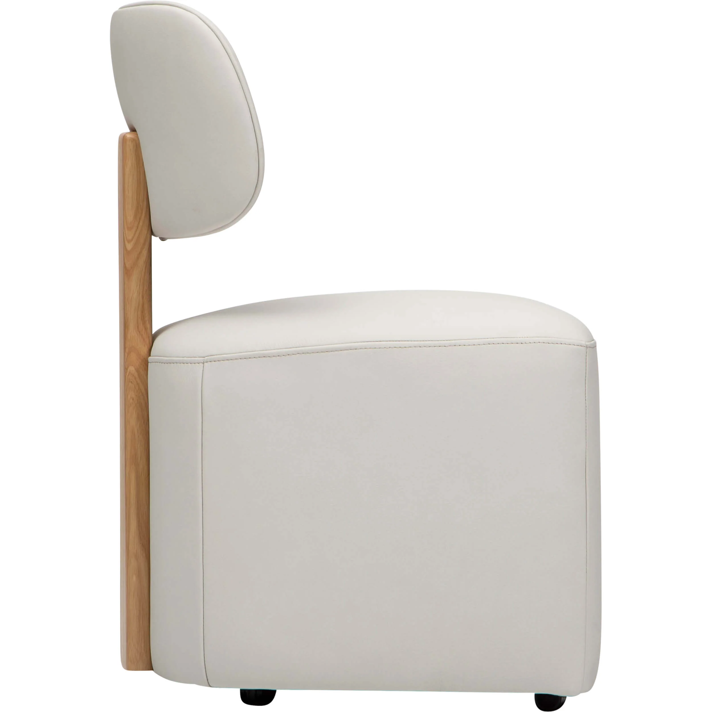 Camila Gliding Leather Dining Chair, Bowden Frost, Set of 2 - Image 3