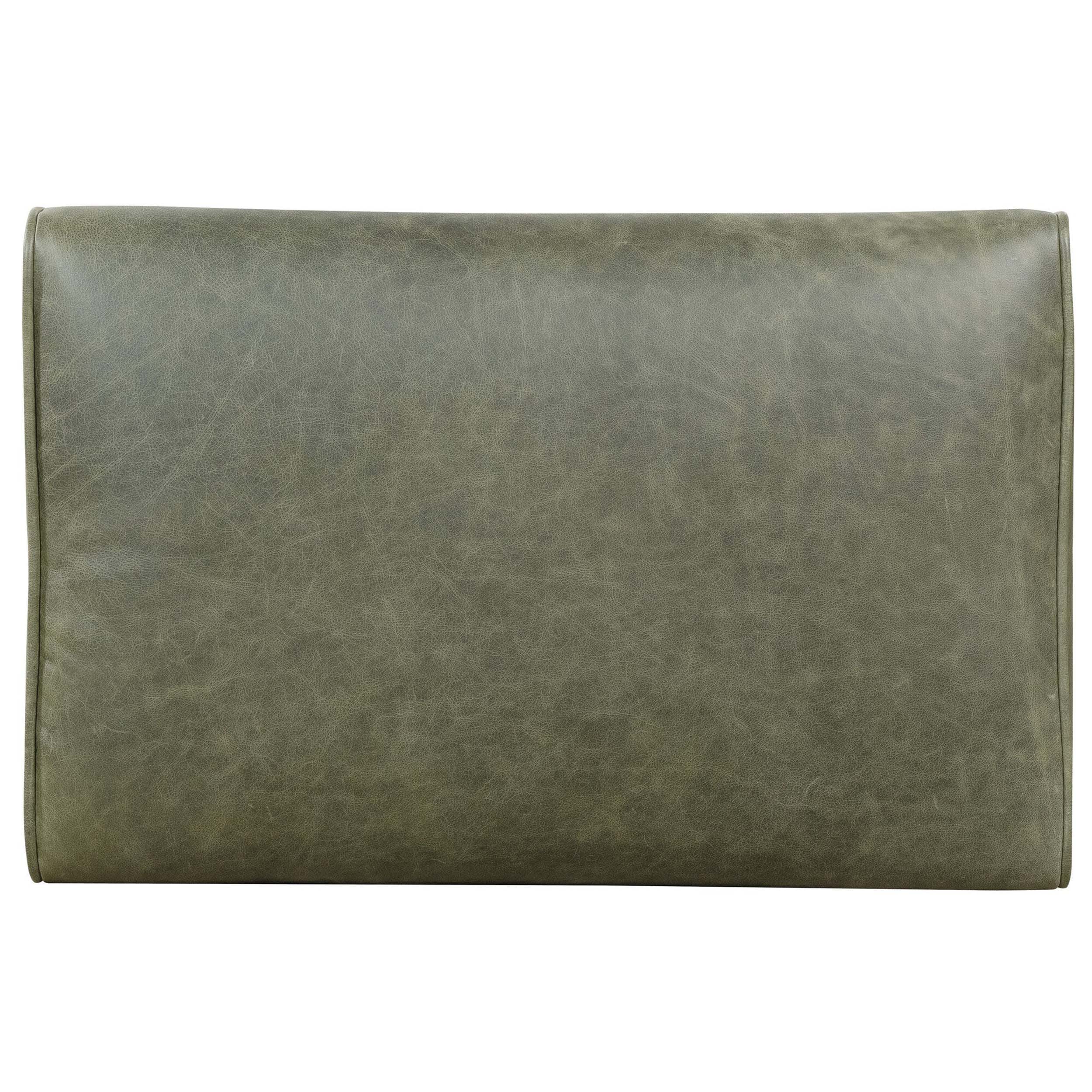 Camille Leather Ottoman, Siena Moss/Potenza Graphite - Image 4