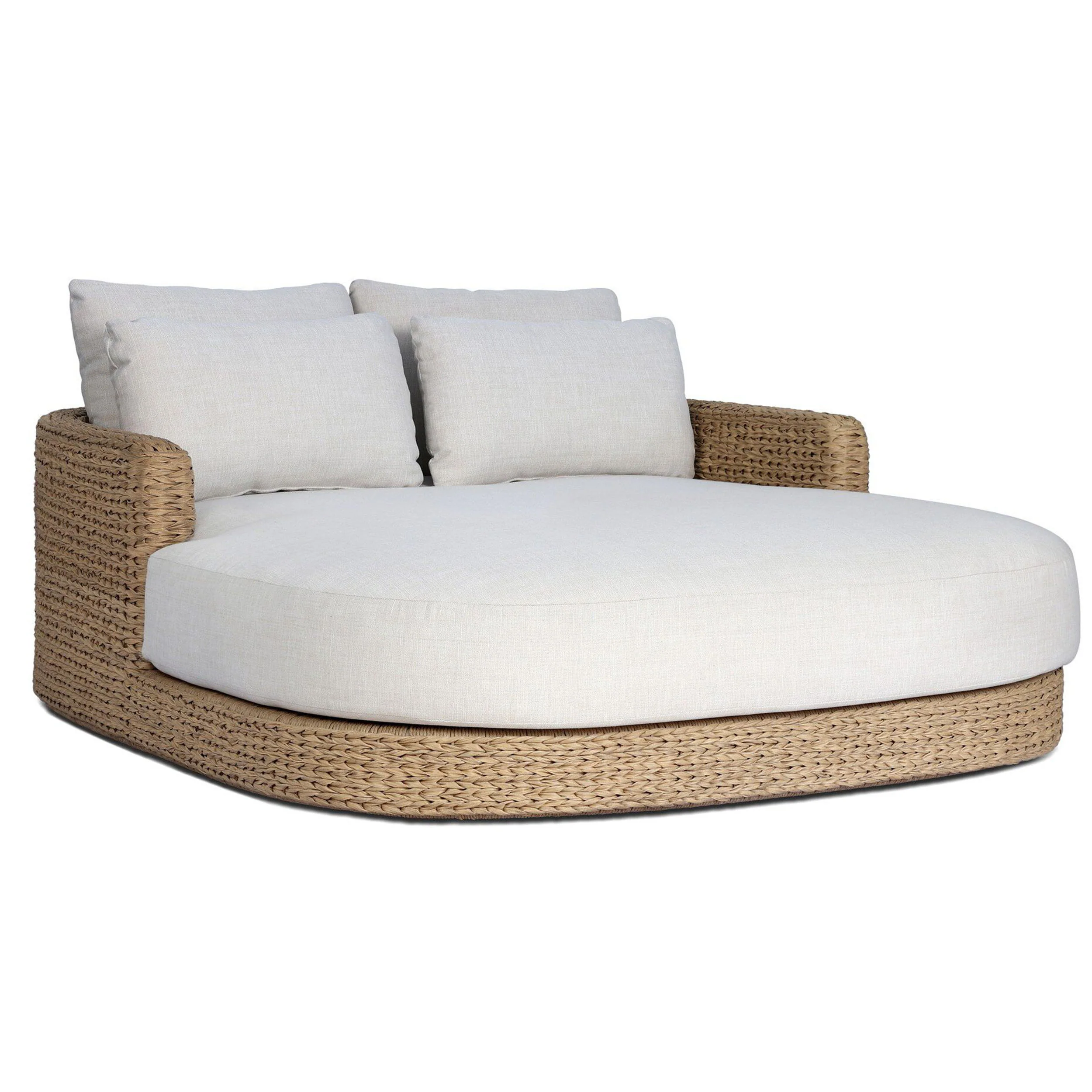Caney Outdoor Double Chaise, Vergo Cream by Four Hands