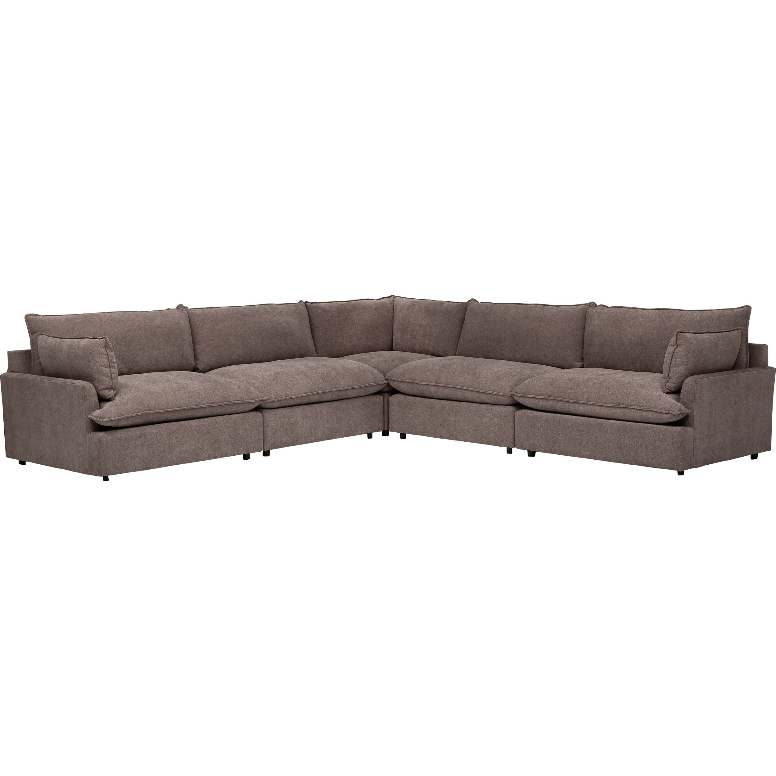 Caplan 5 Piece Modular Sectional, Elite Charcoal