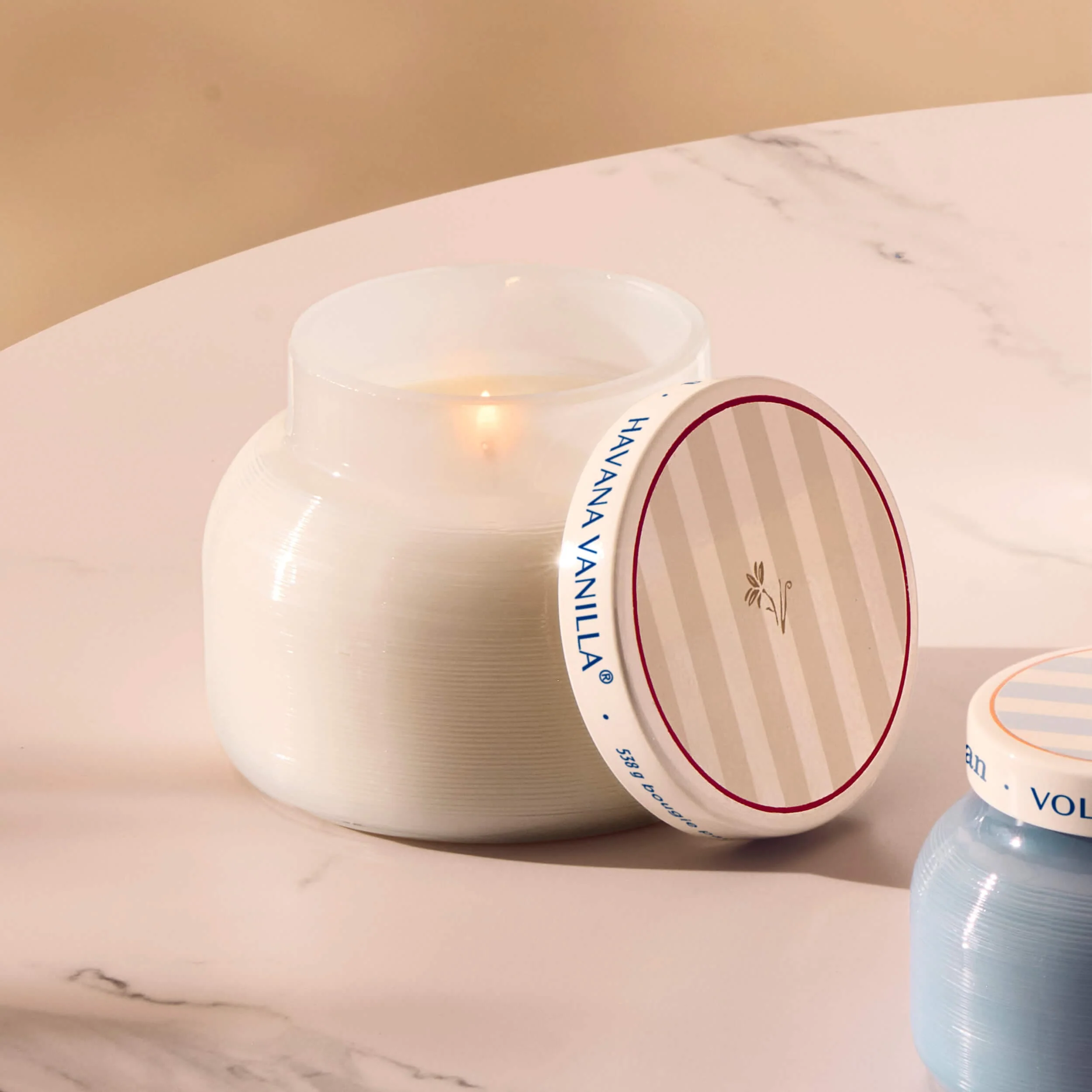 Capri Blue Havana Vanilla Candle, Artisan Caffe Jar - Image 2