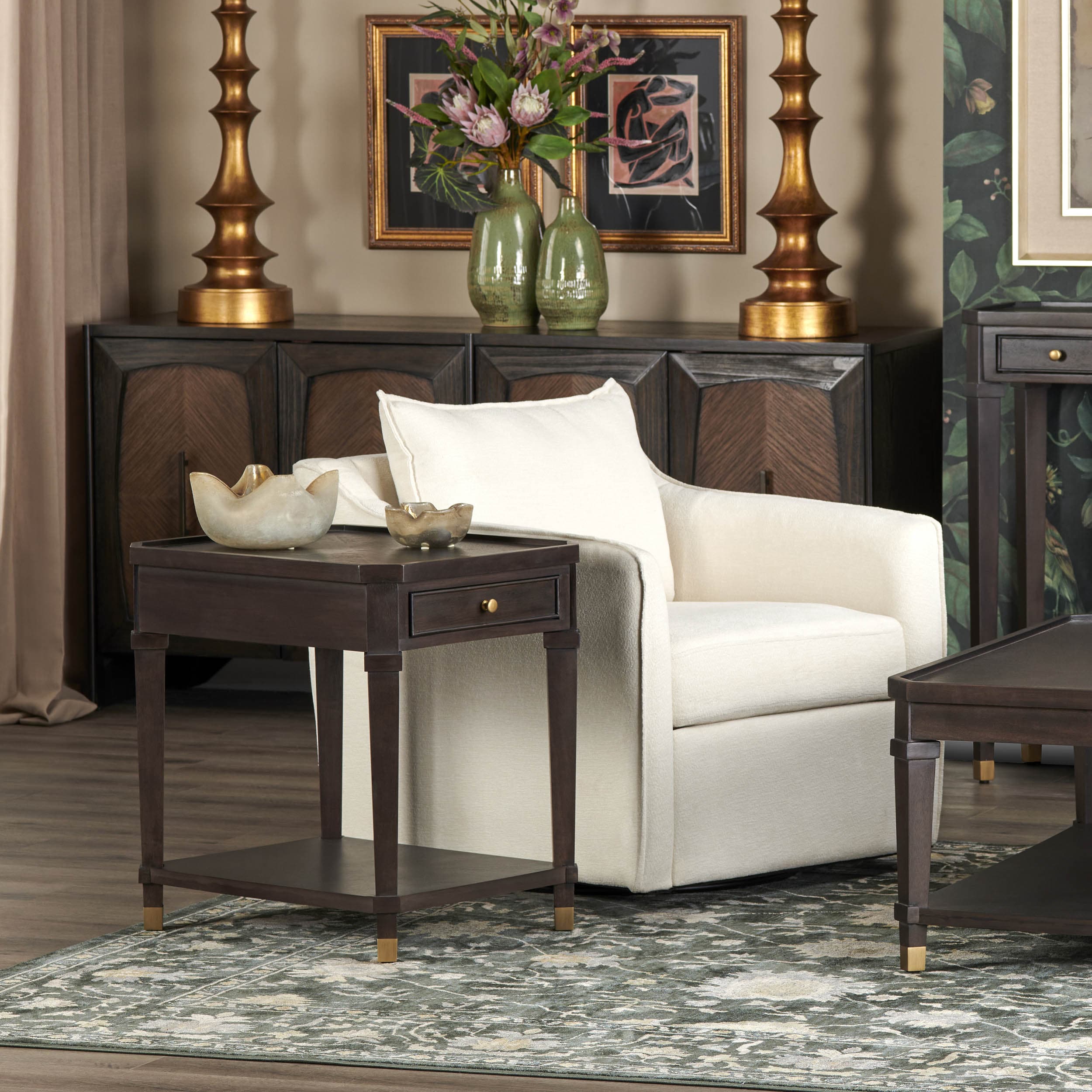 Carrington End Table, Dark Brown - Image 3