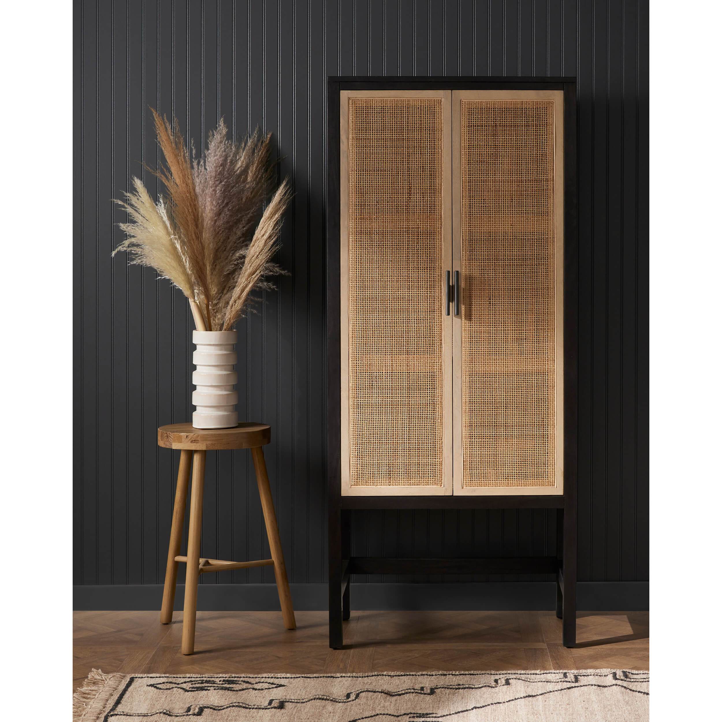 Caprice Narrow Cabinet, Black Wash Mango by Four Hands - Image 4