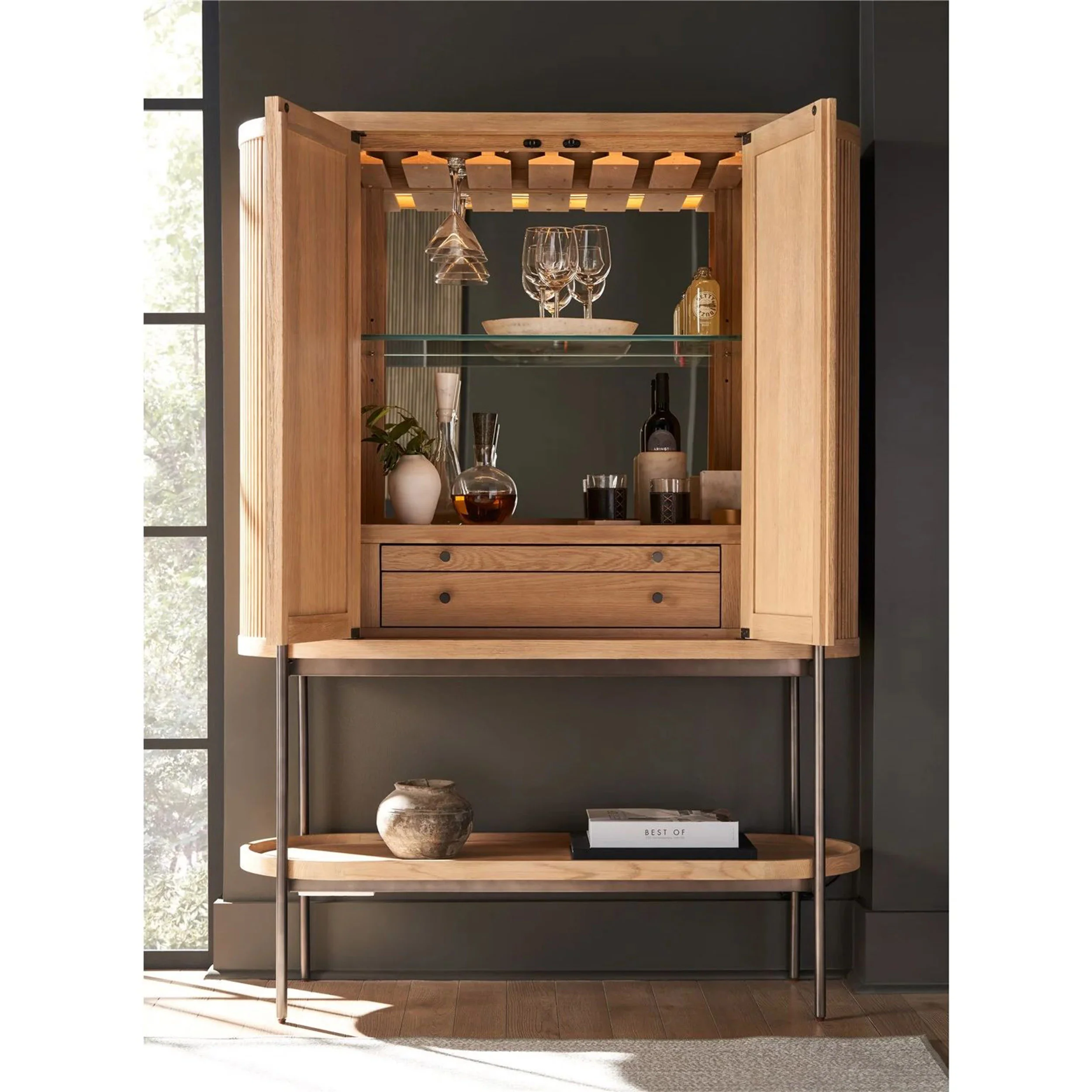 Linnea Bar Cabinet, Natural - Image 6