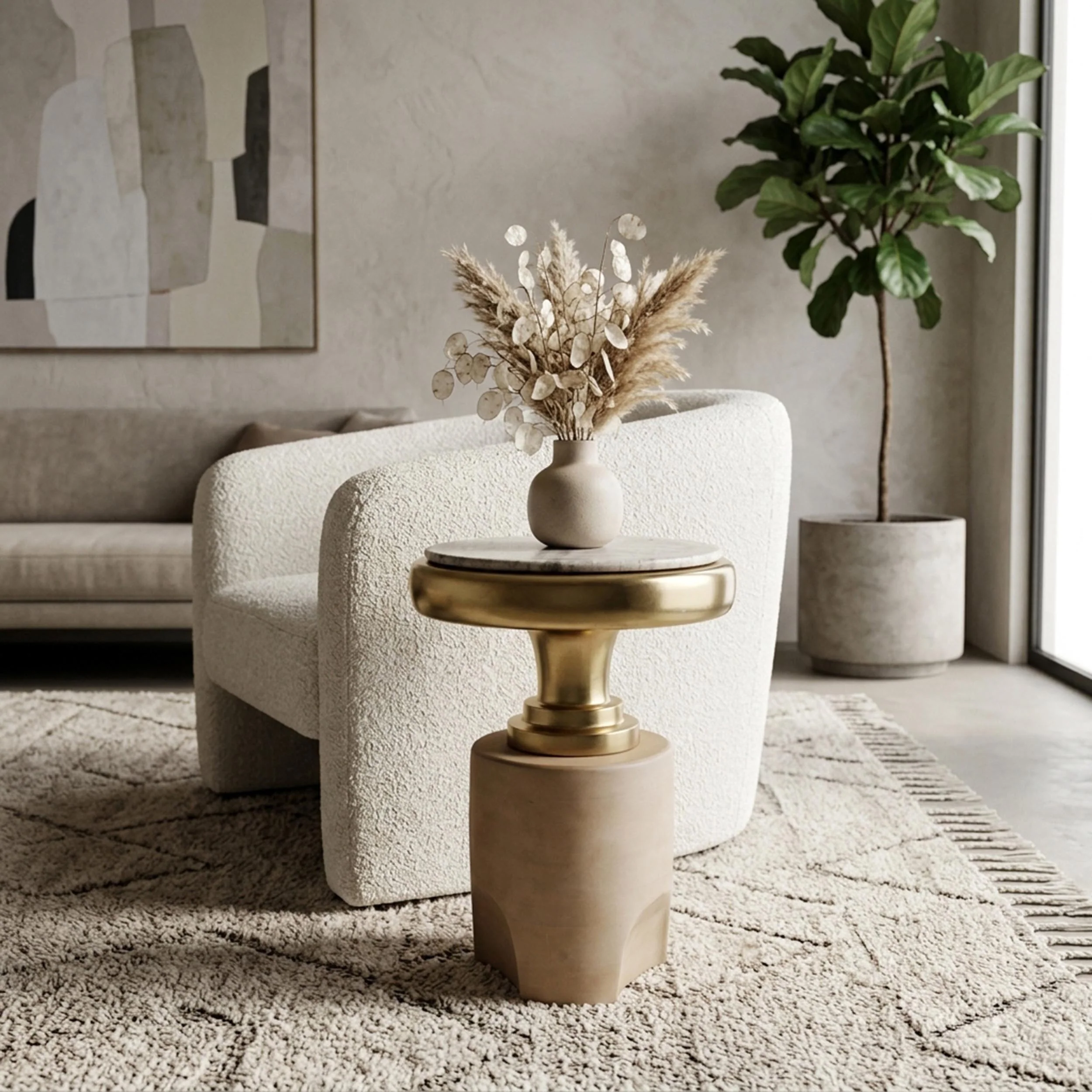 Cardin Side Table, Tan - Image 6