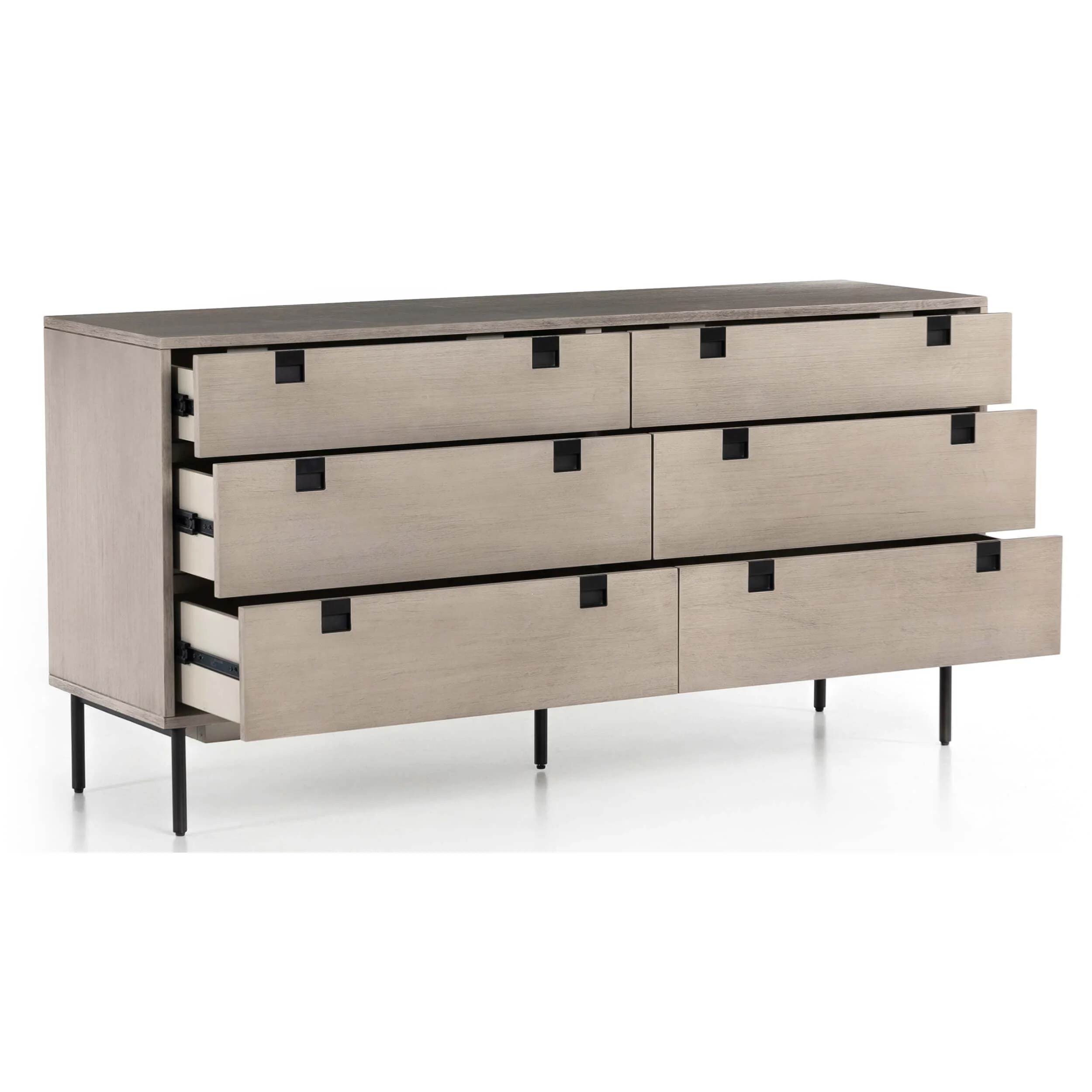 Carly 6 Drawer Dresser, Grey Wash by Four Hands - Image 2
