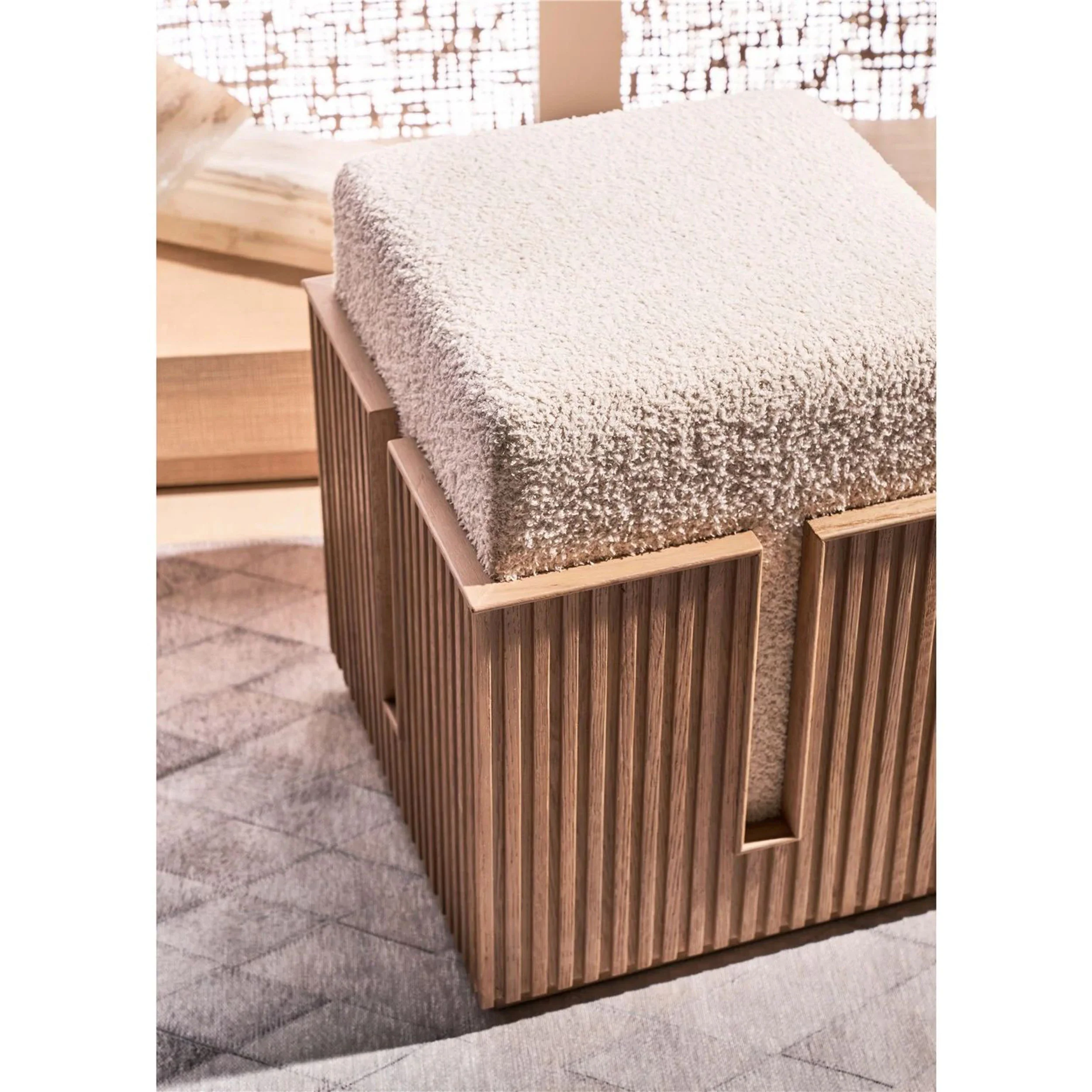 Carmen Bunching Stool, Skylark - Image 3