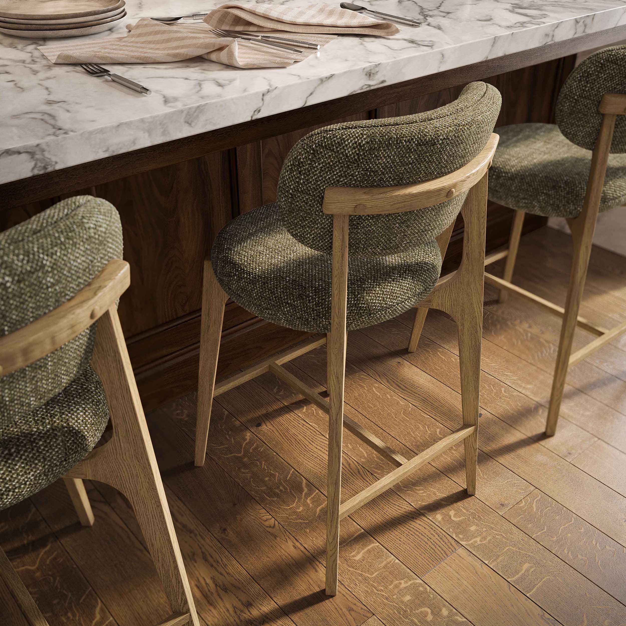 Carnation Counter Stool, Forest Green - Image 7