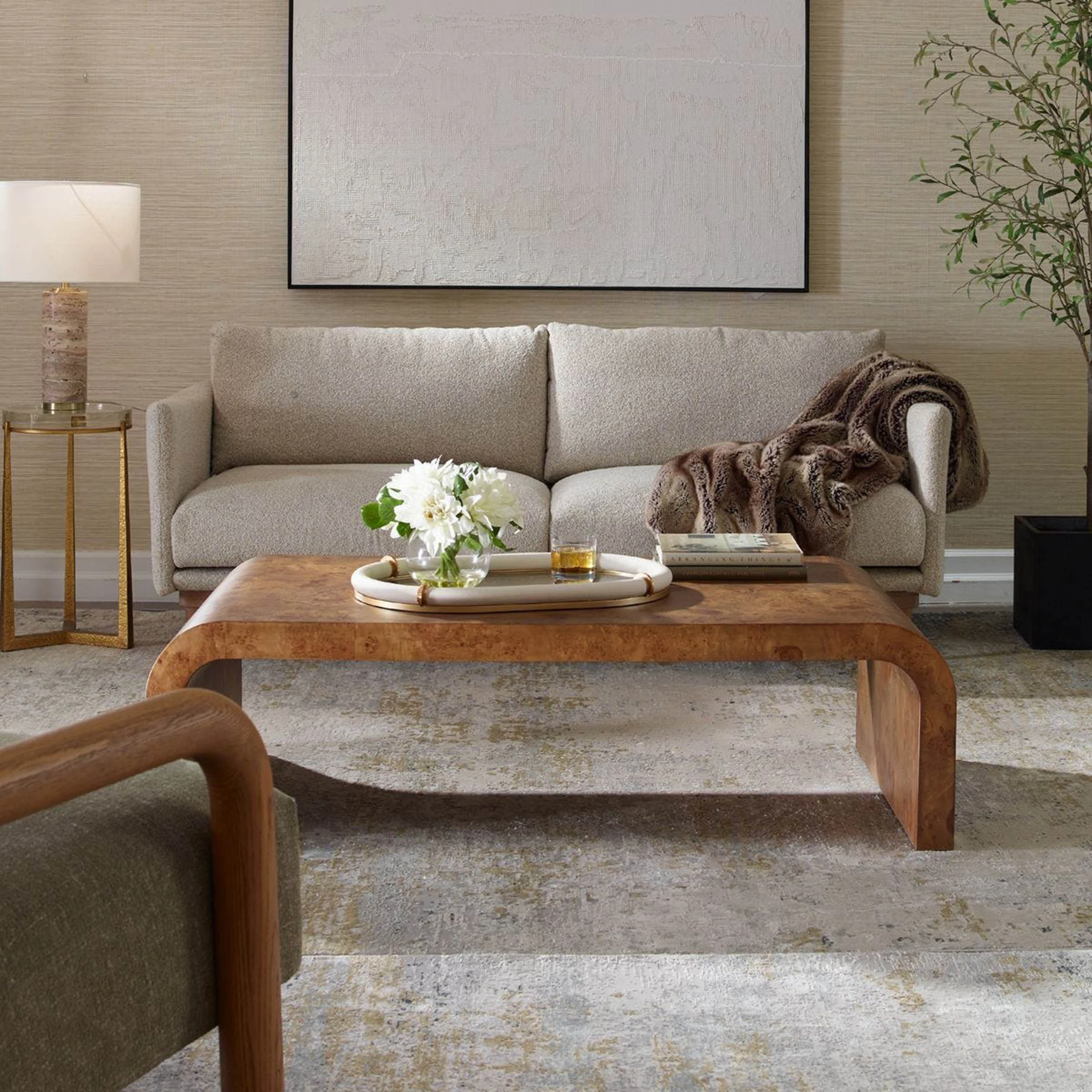 Carraway Coffee Table, Burl - Image 5