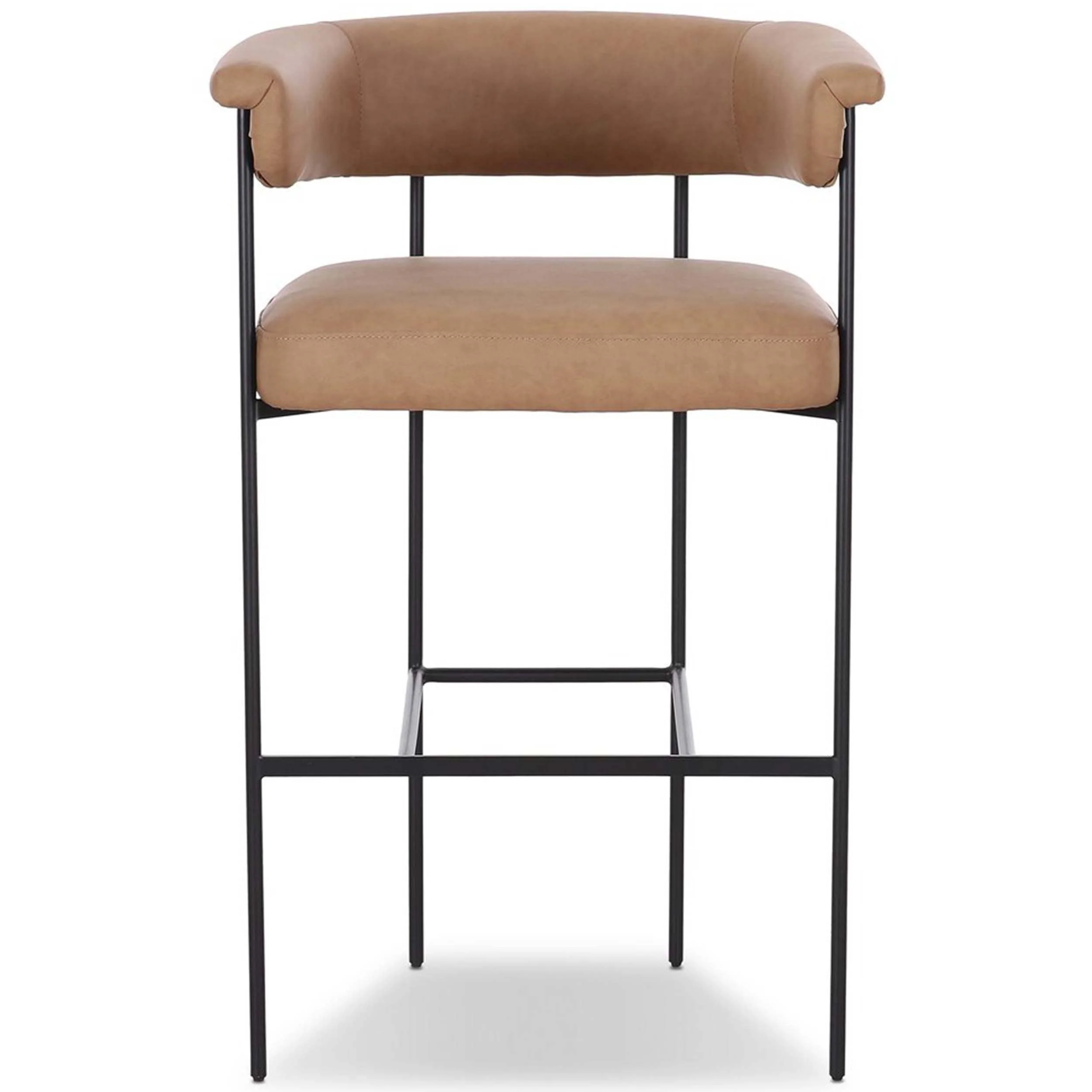 Carrie Leather Bar & Counter Stool, Maestro Camel by Four Hands - Image 2