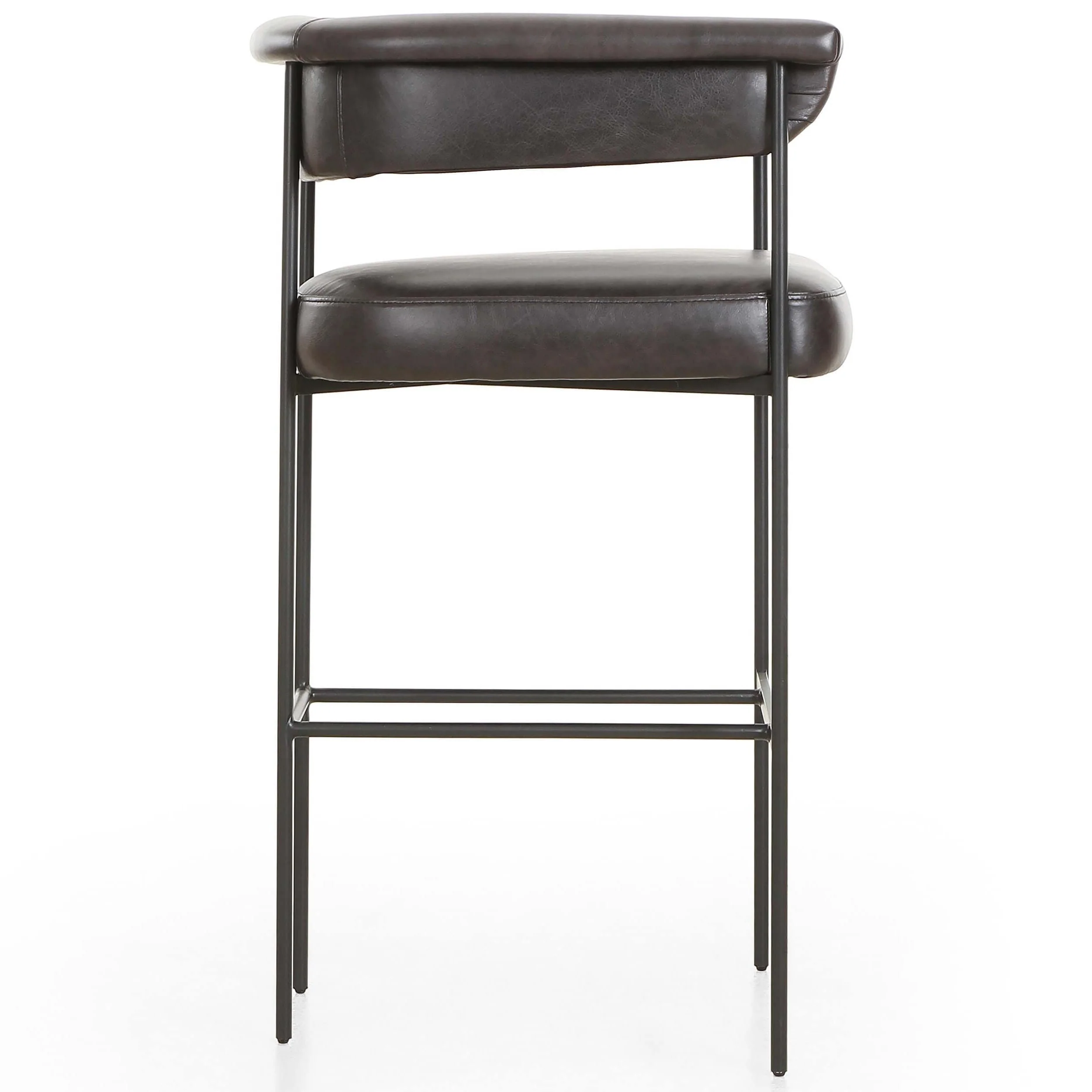 Carrie Leather Bar & Counter Stool, Sonoma Black by Four Hands - Image 3