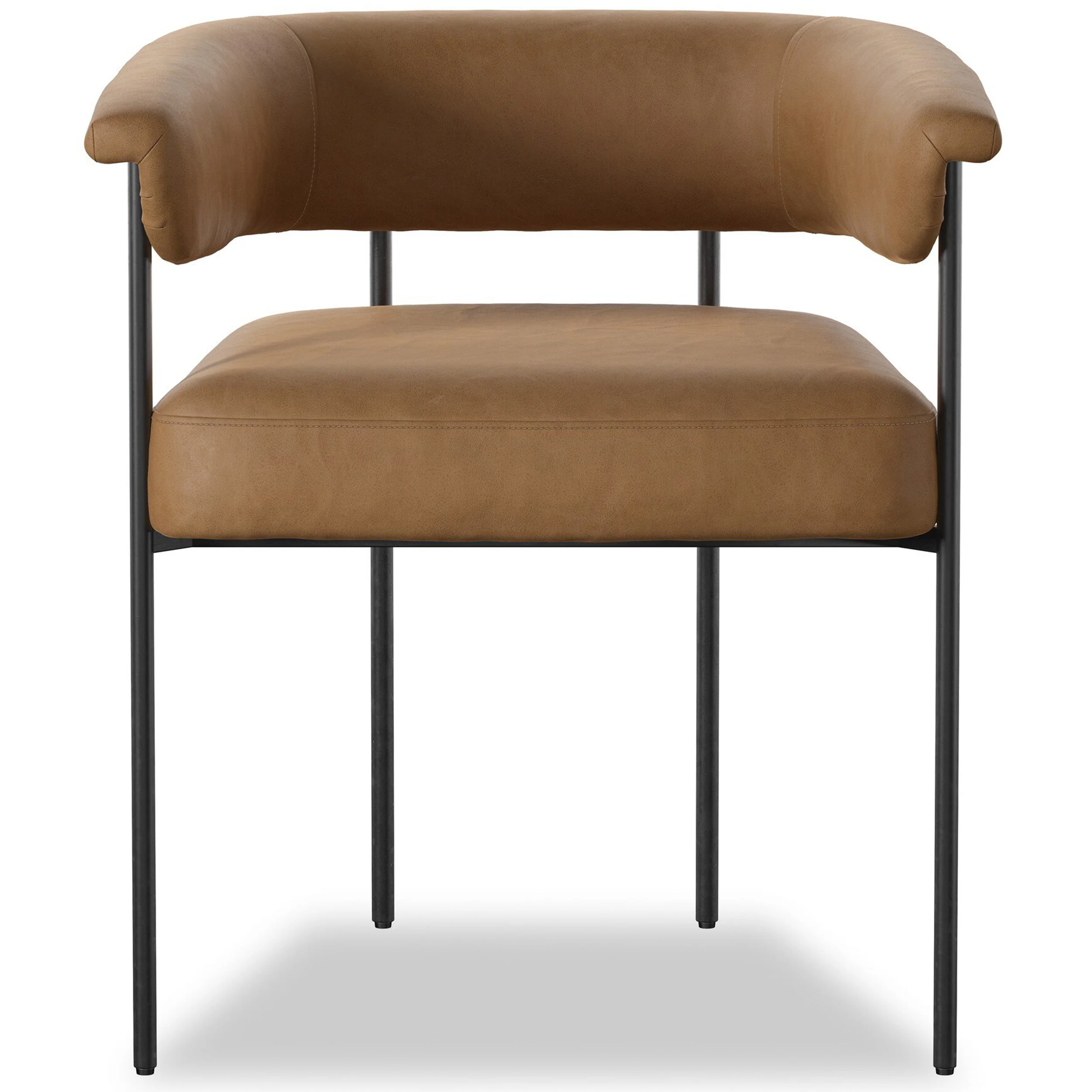 Carrie Leather Dining Chair, Maestro Camel, Set of 2 by Four Hands - Image 2