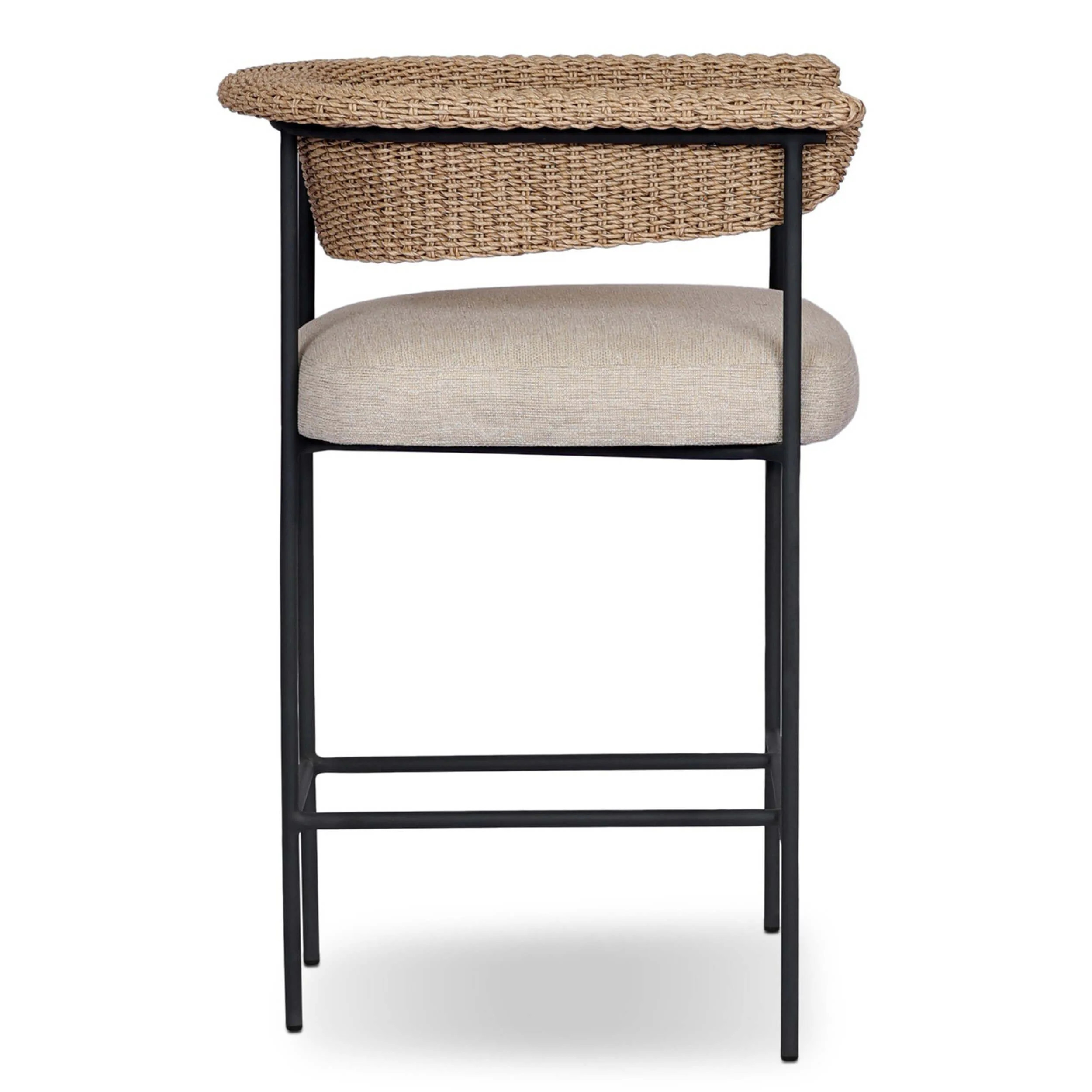 Carrie Outdoor Bar & Counter Stool, Ellor Beige by Four Hands - Image 4