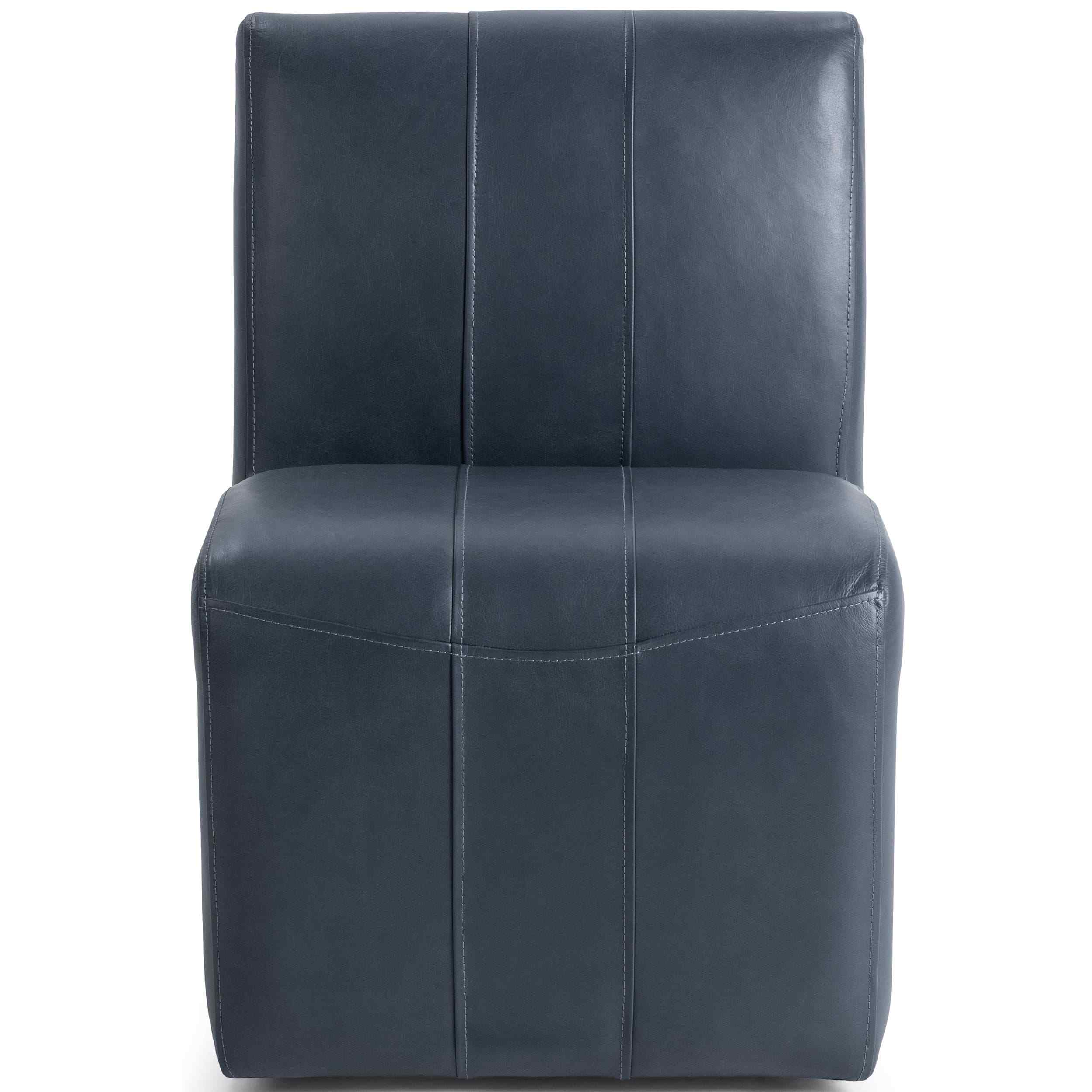 Carsen Leather Dining Chair, Mystic Blue, Set of 2 - Image 2