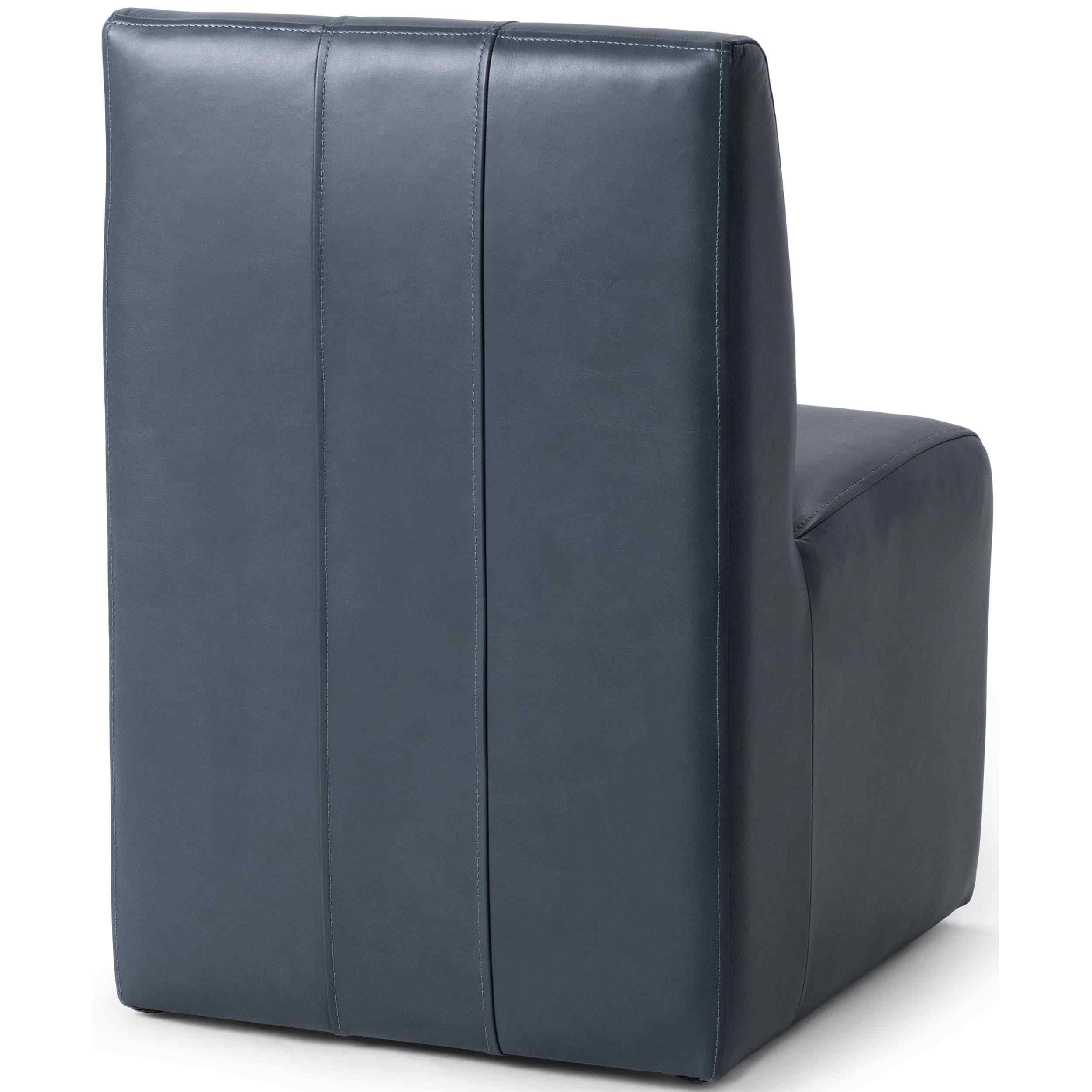 Carsen Leather Dining Chair, Mystic Blue, Set of 2 - Image 3