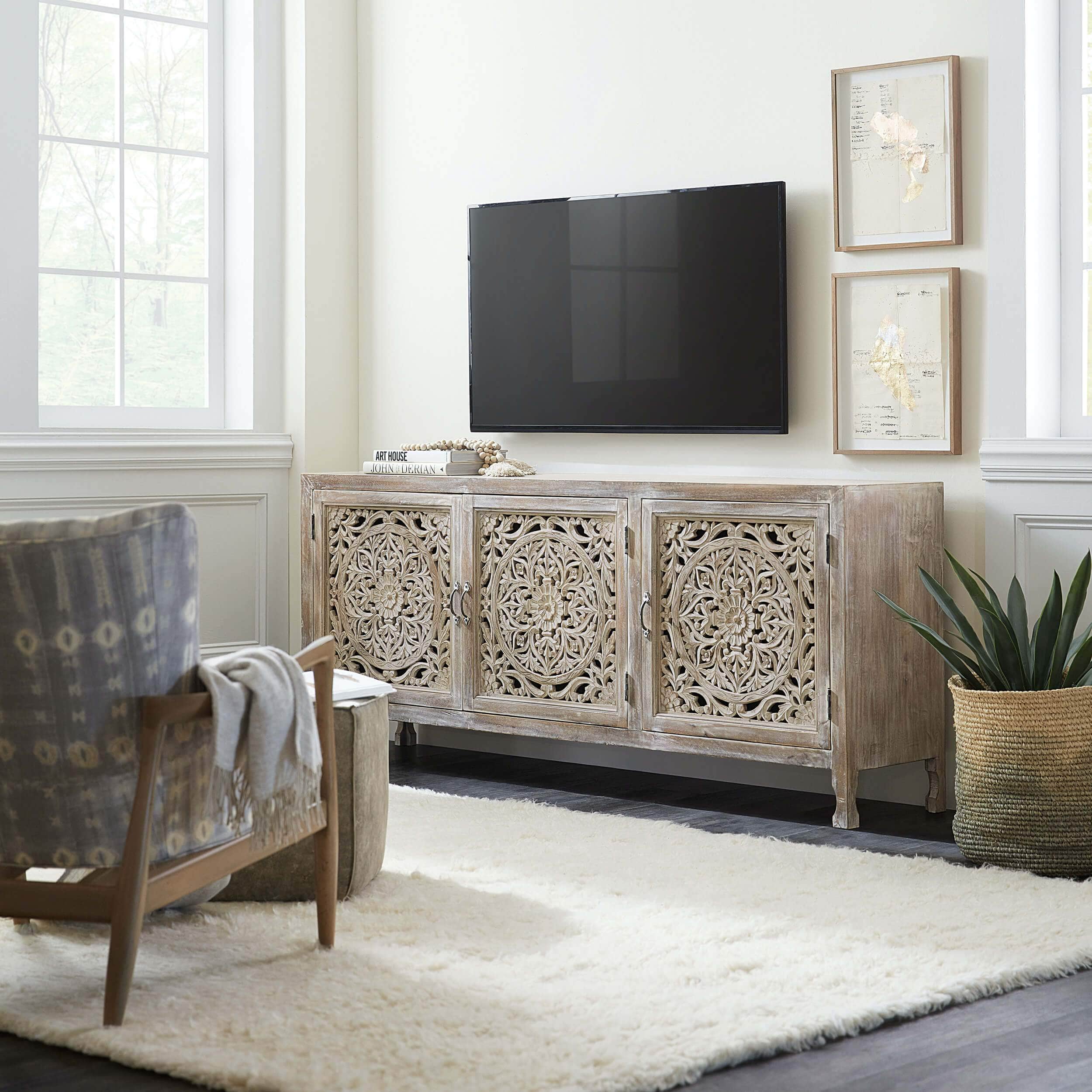Carved Entertainment Console - Image 3