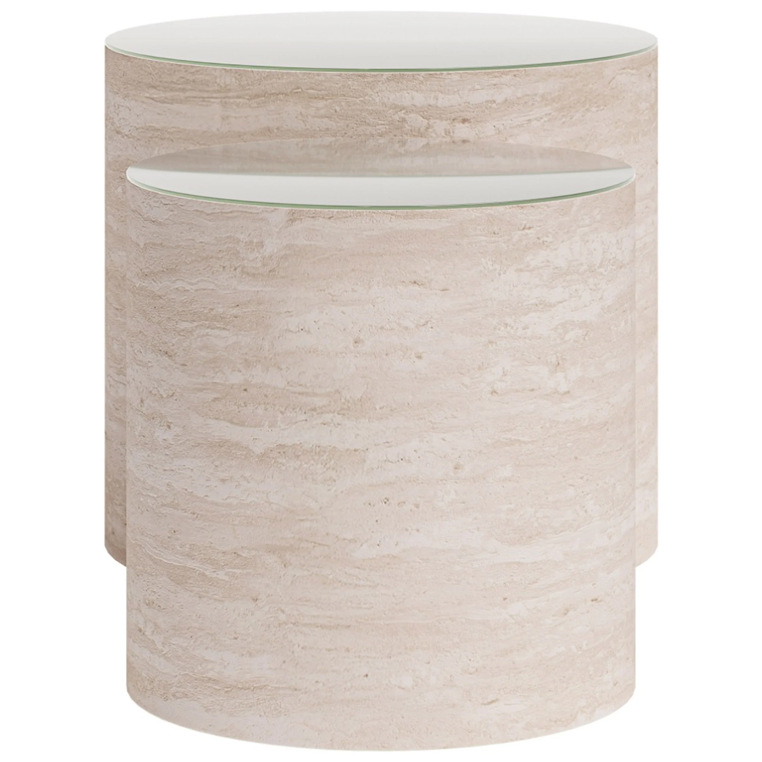 Carzo Coffee Table Set, Stone Beige - Image 3