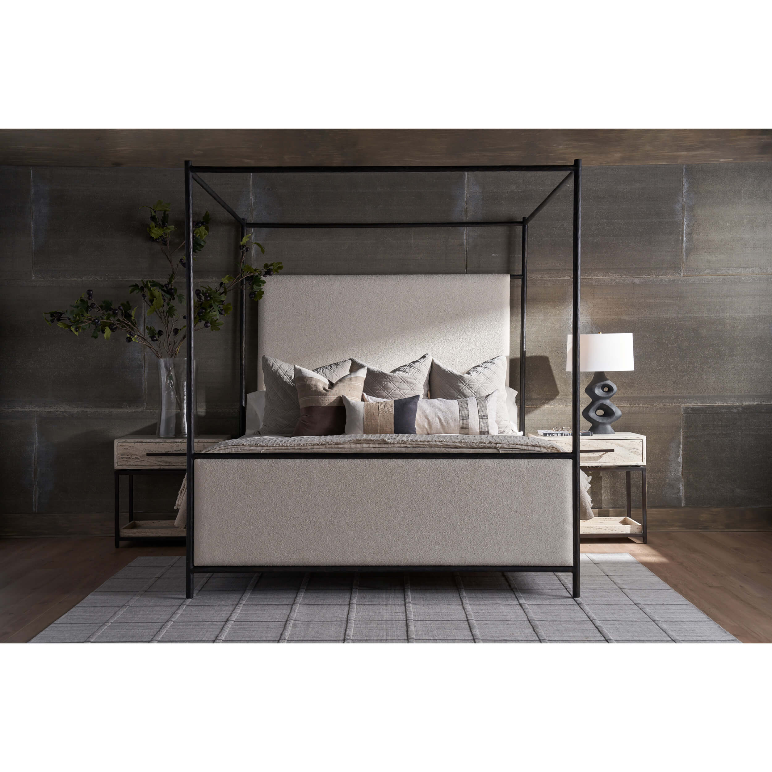 Cascade Canopy King Bed, Berber Fleece - Image 3