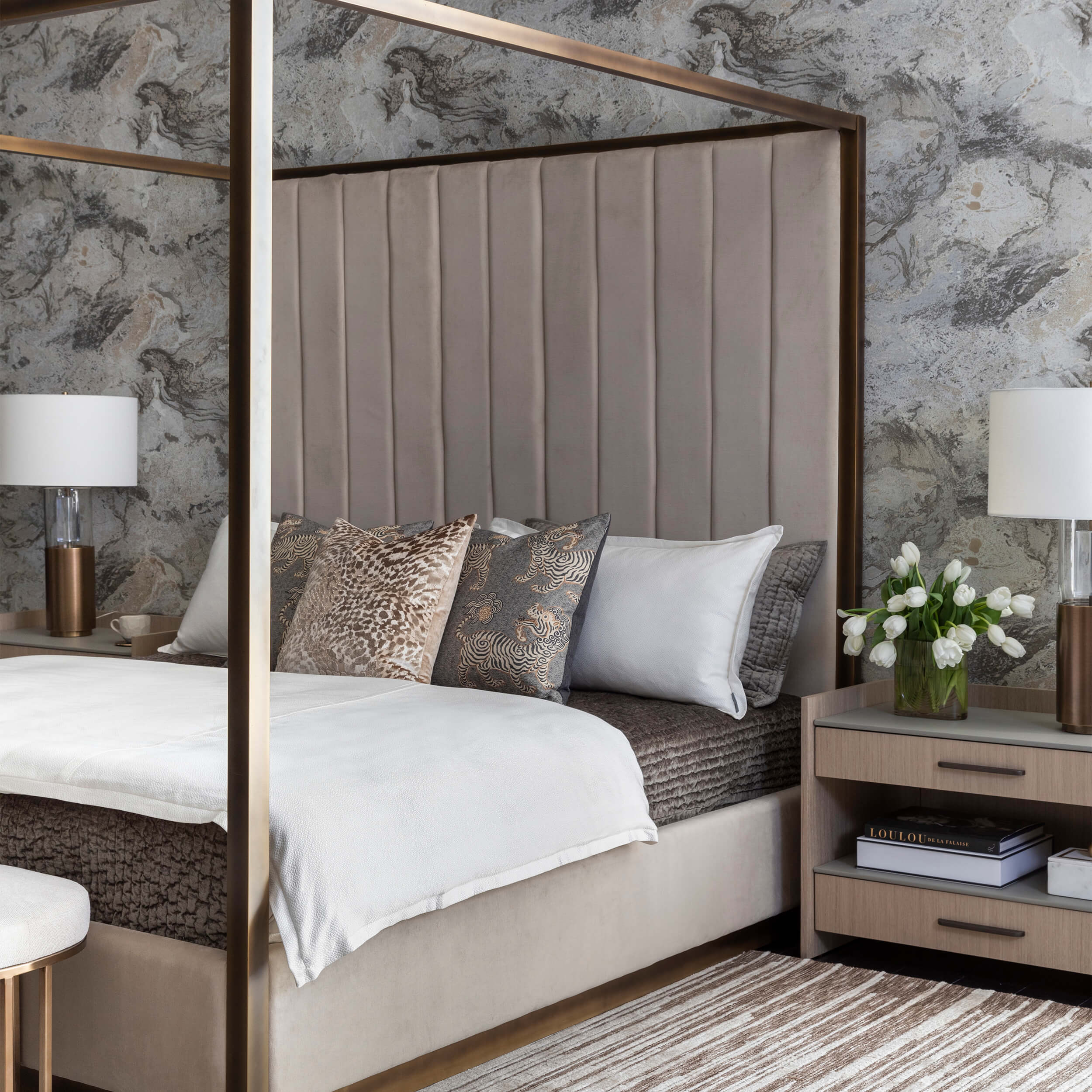 Casette Canopy King Bed, Piccolo Prosecco - Image 4